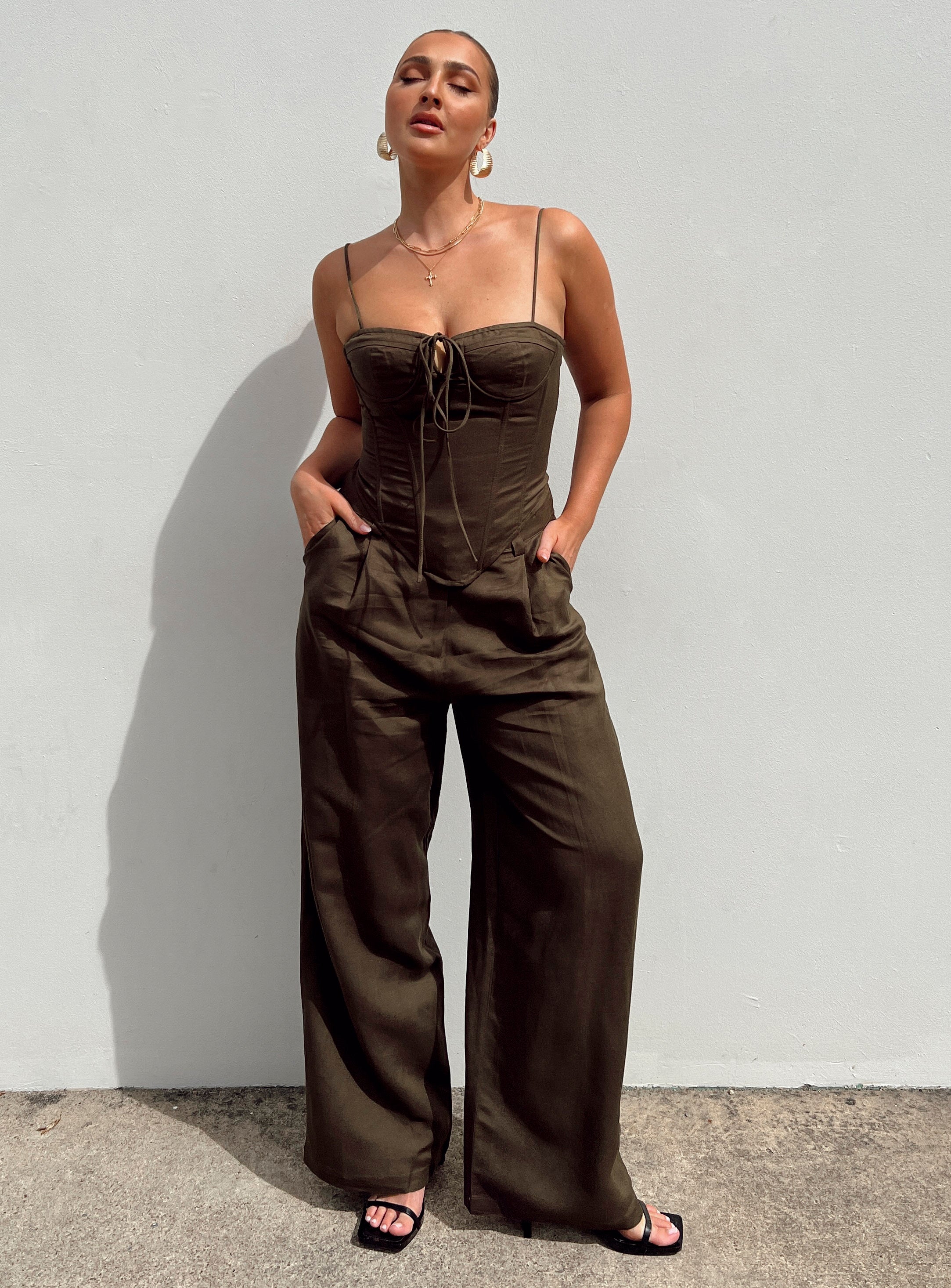 La Quinta Pant Dark Chocolate-Vipp Girl