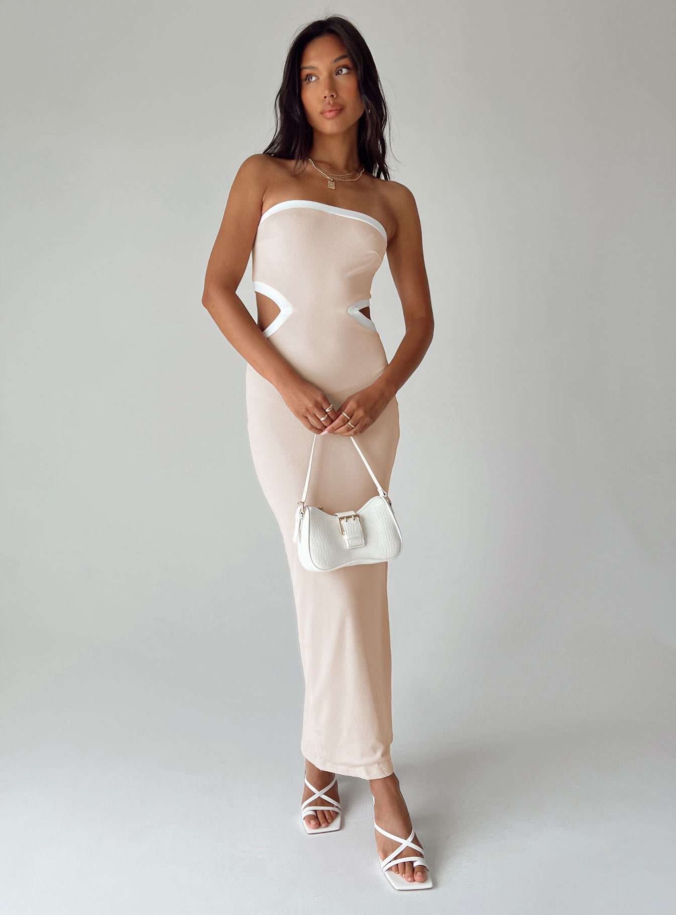 Greta Maxi Dress Beige-Vipp Girl