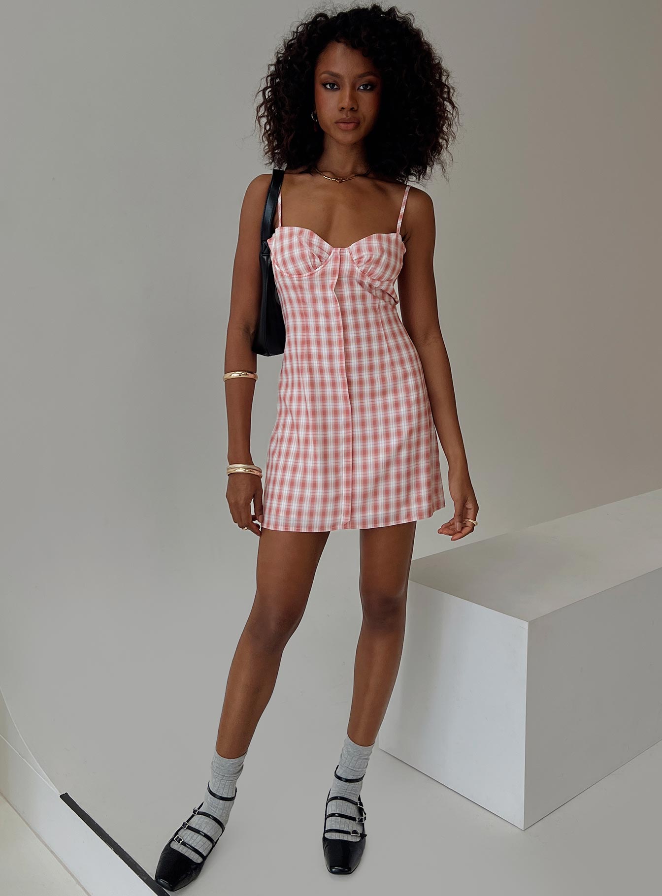 Poto Mini Dress Pink Check-Vipp Girl