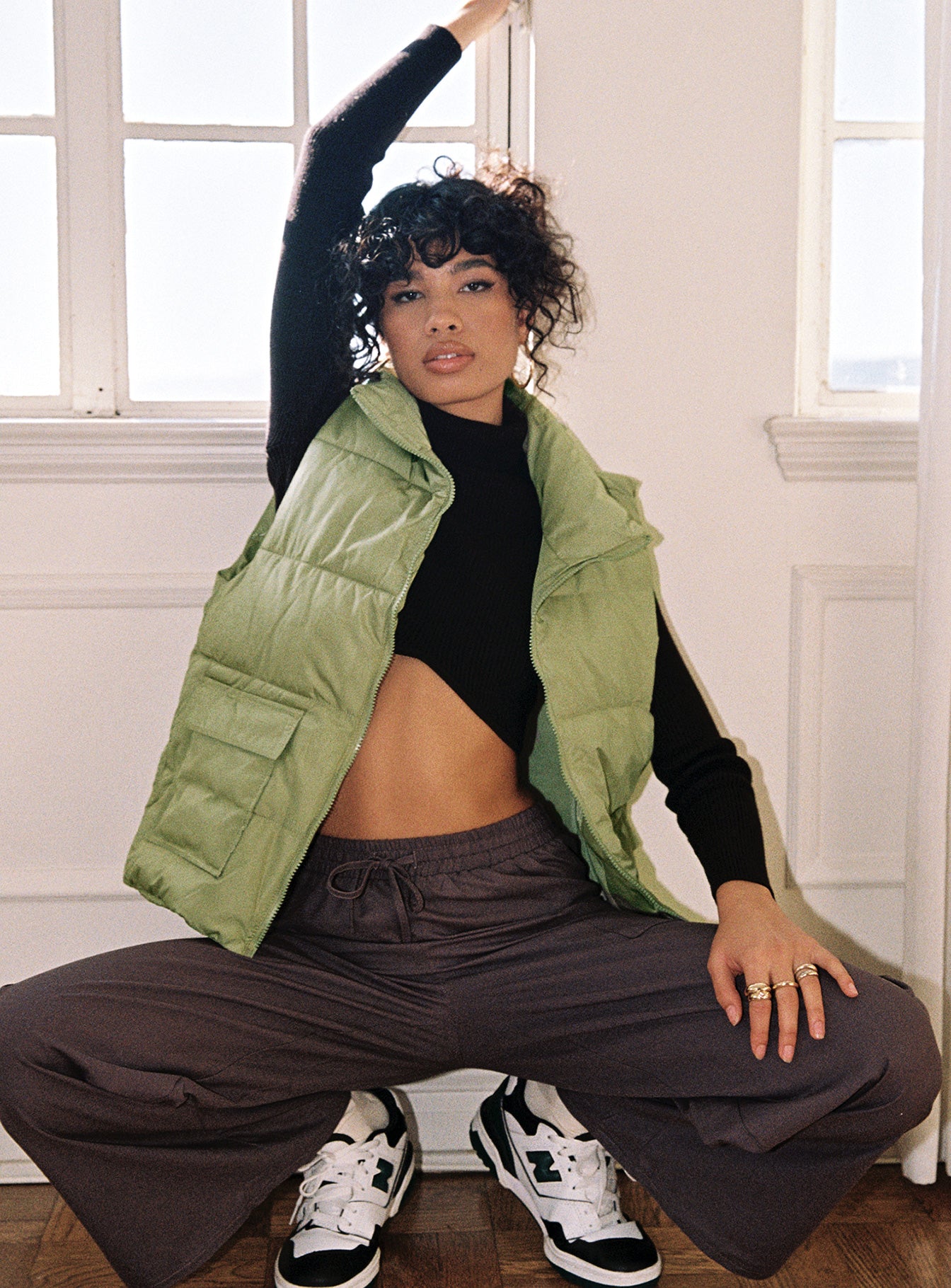 Rowan Vest Khaki-Vipp Girl