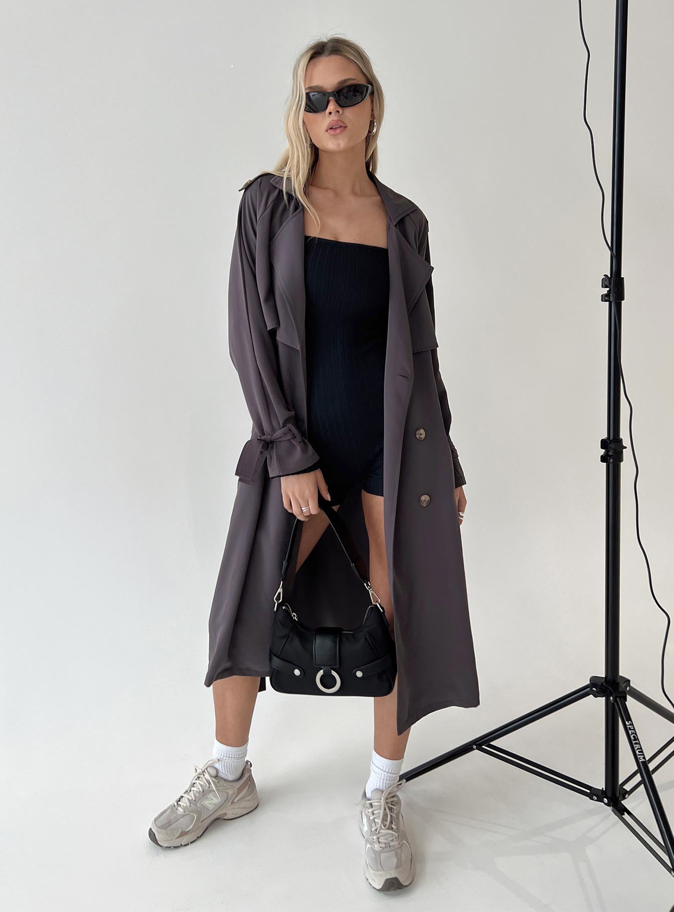 Cassie Trench Coat Grey-Vipp Girl