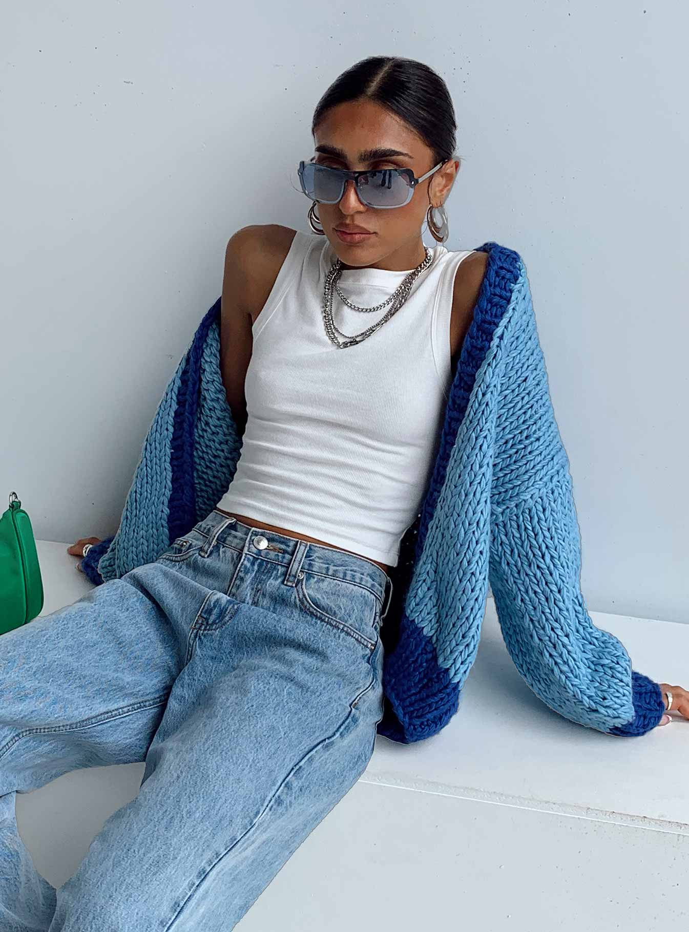 Lester Knit Cardigan Blue-Vipp Girl