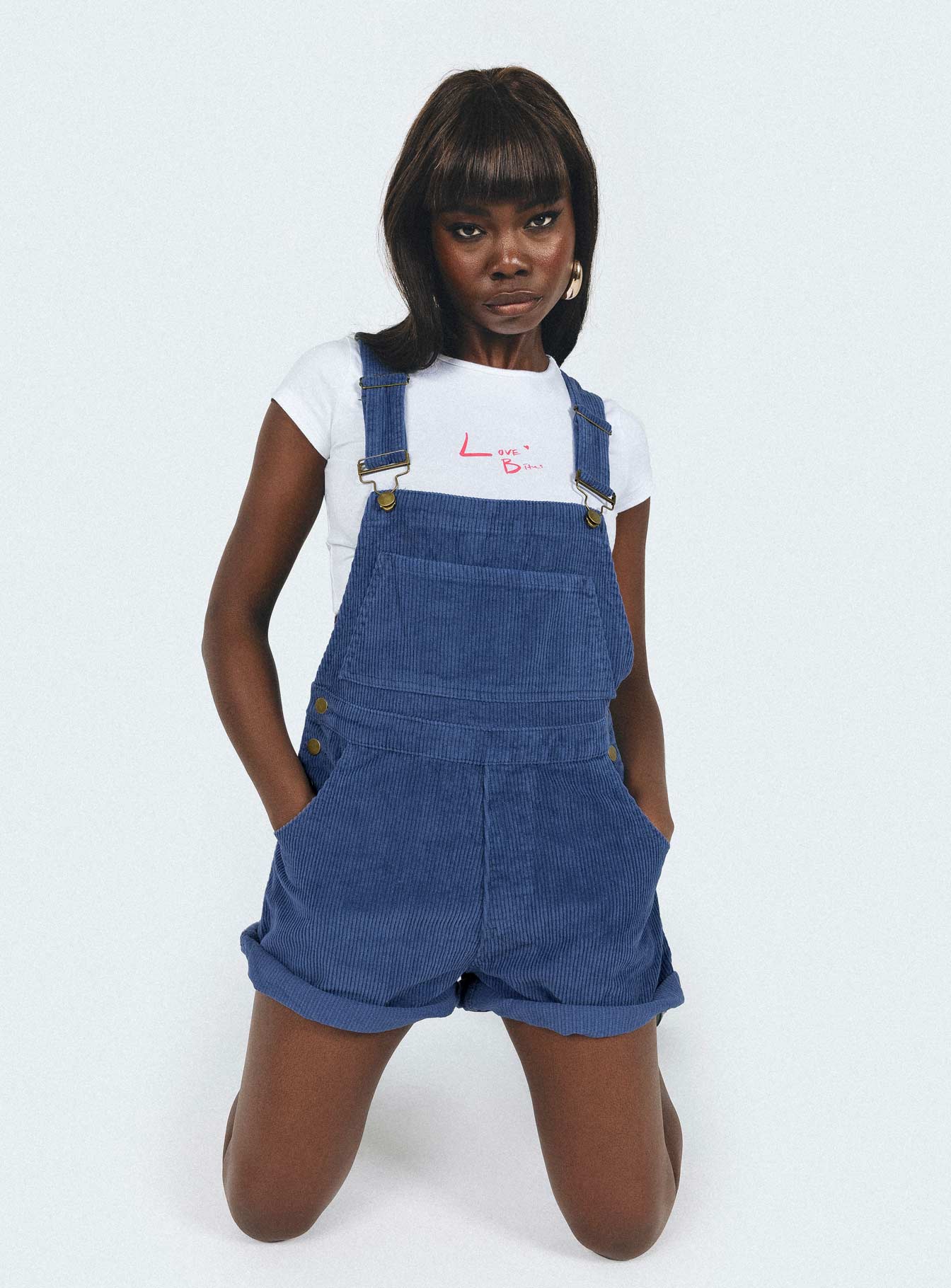 Kacey Short Overalls Navy Cord-Vipp Girl