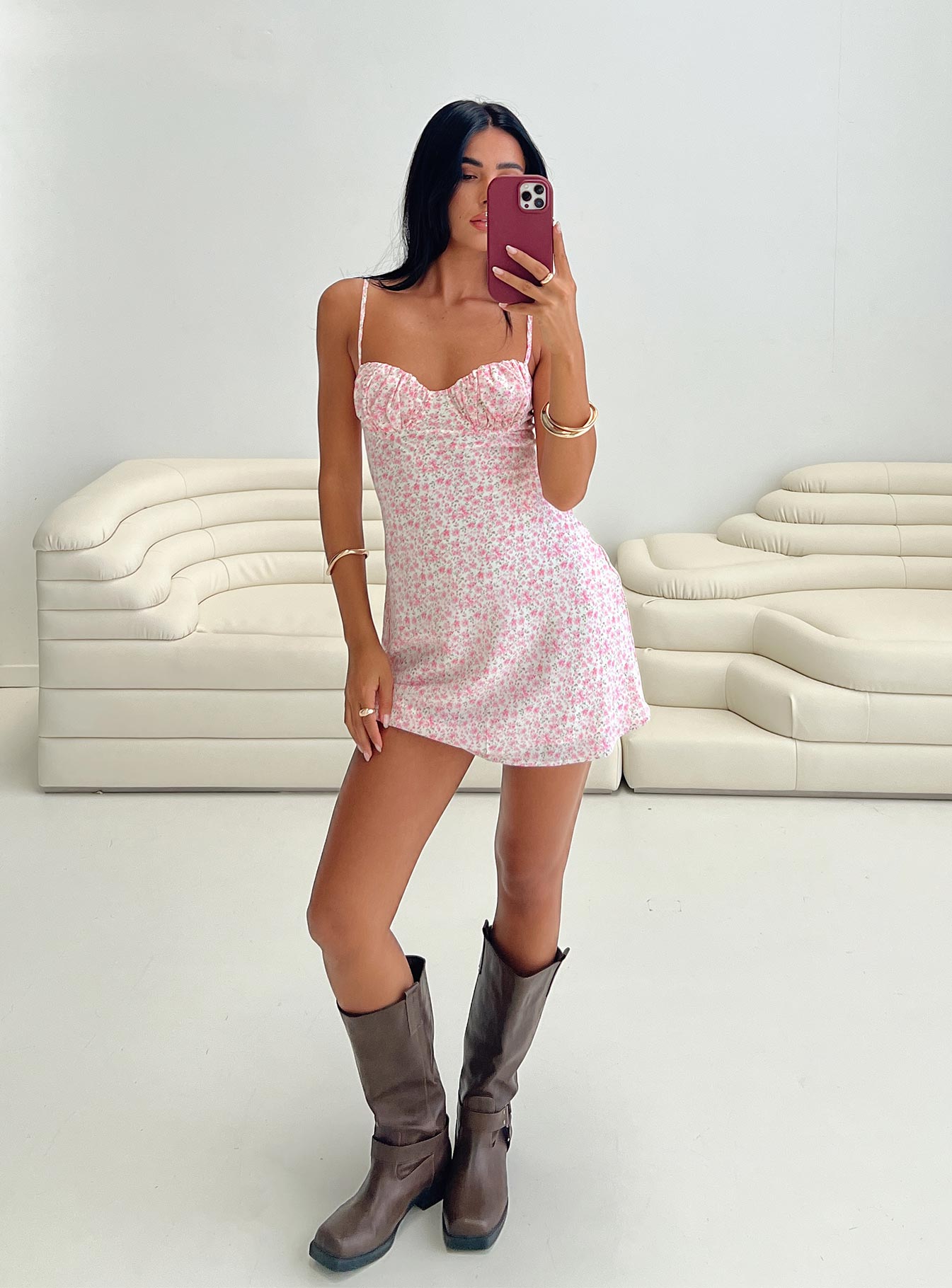 Draven Mini Dress Pink-Vipp Girl
