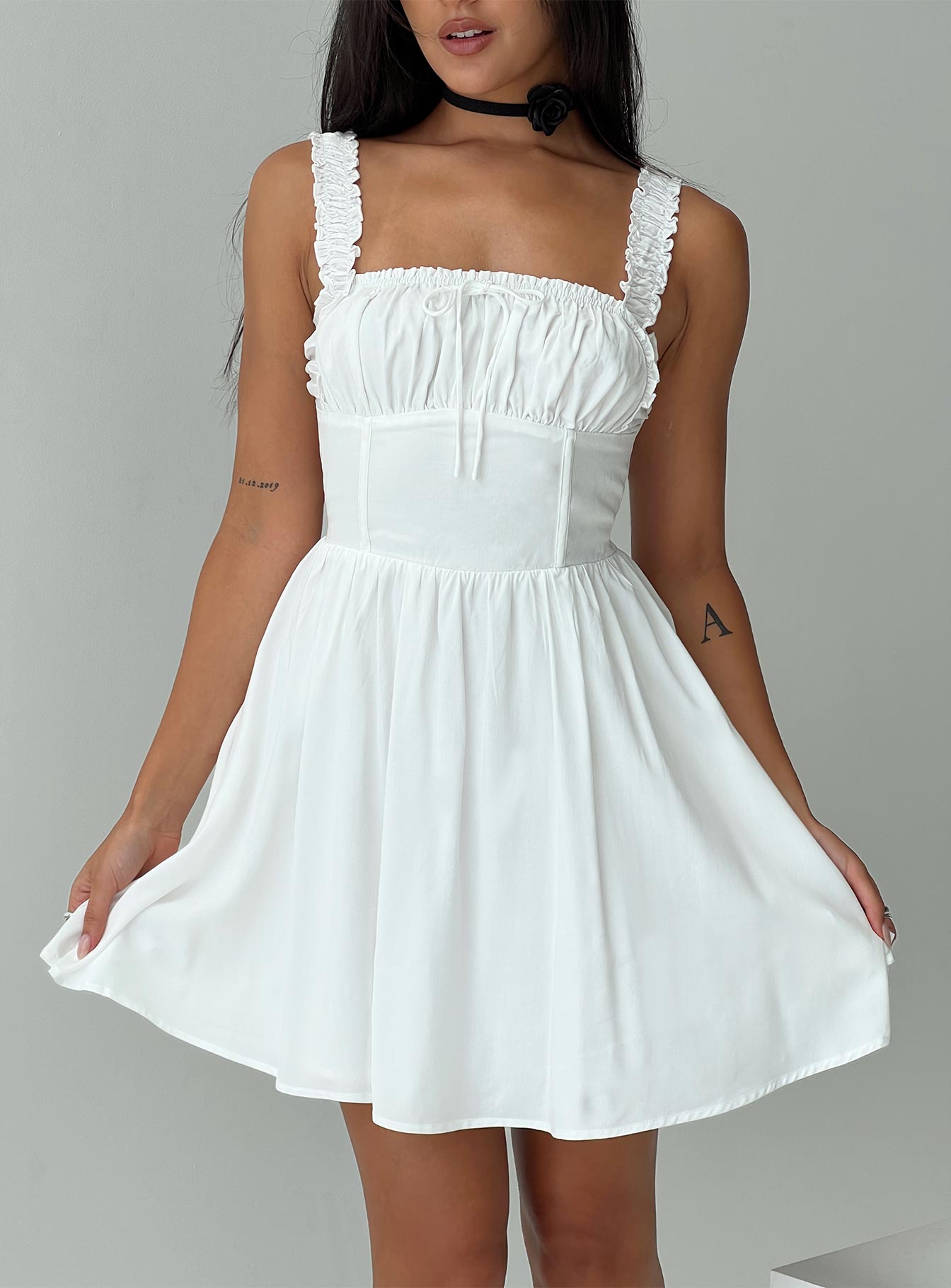 Keltie Mini Dress White-Vipp Girl