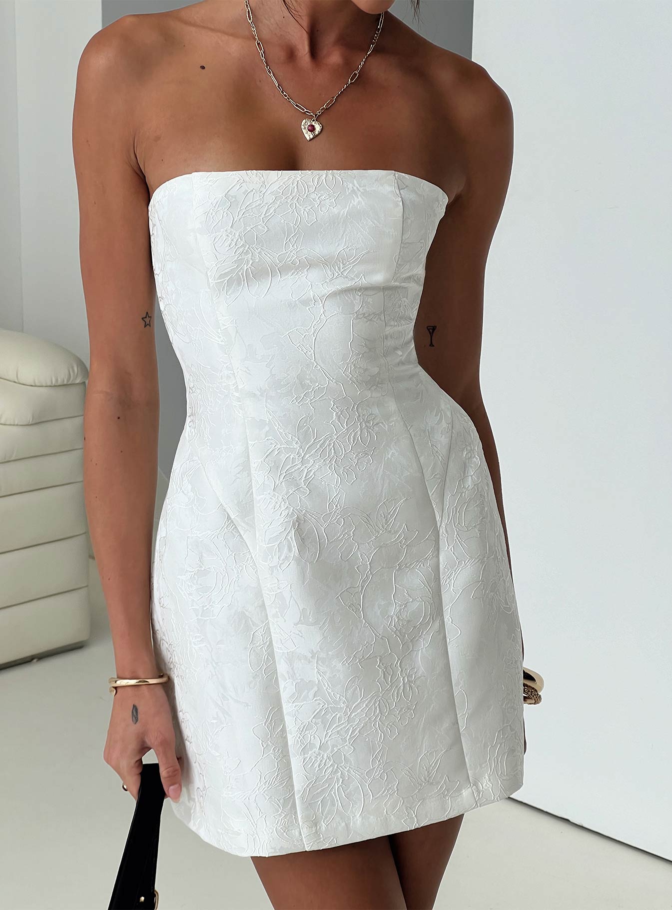 Heaven Sent Strapless Mini Dress White-Vipp Girl