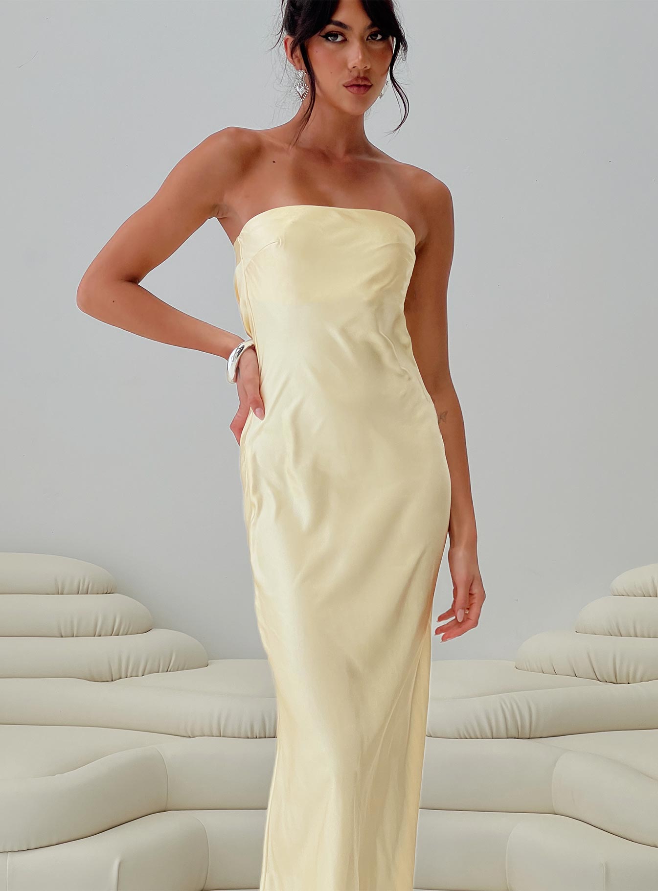 Haley Maxi Dress Yellow-Vipp Girl