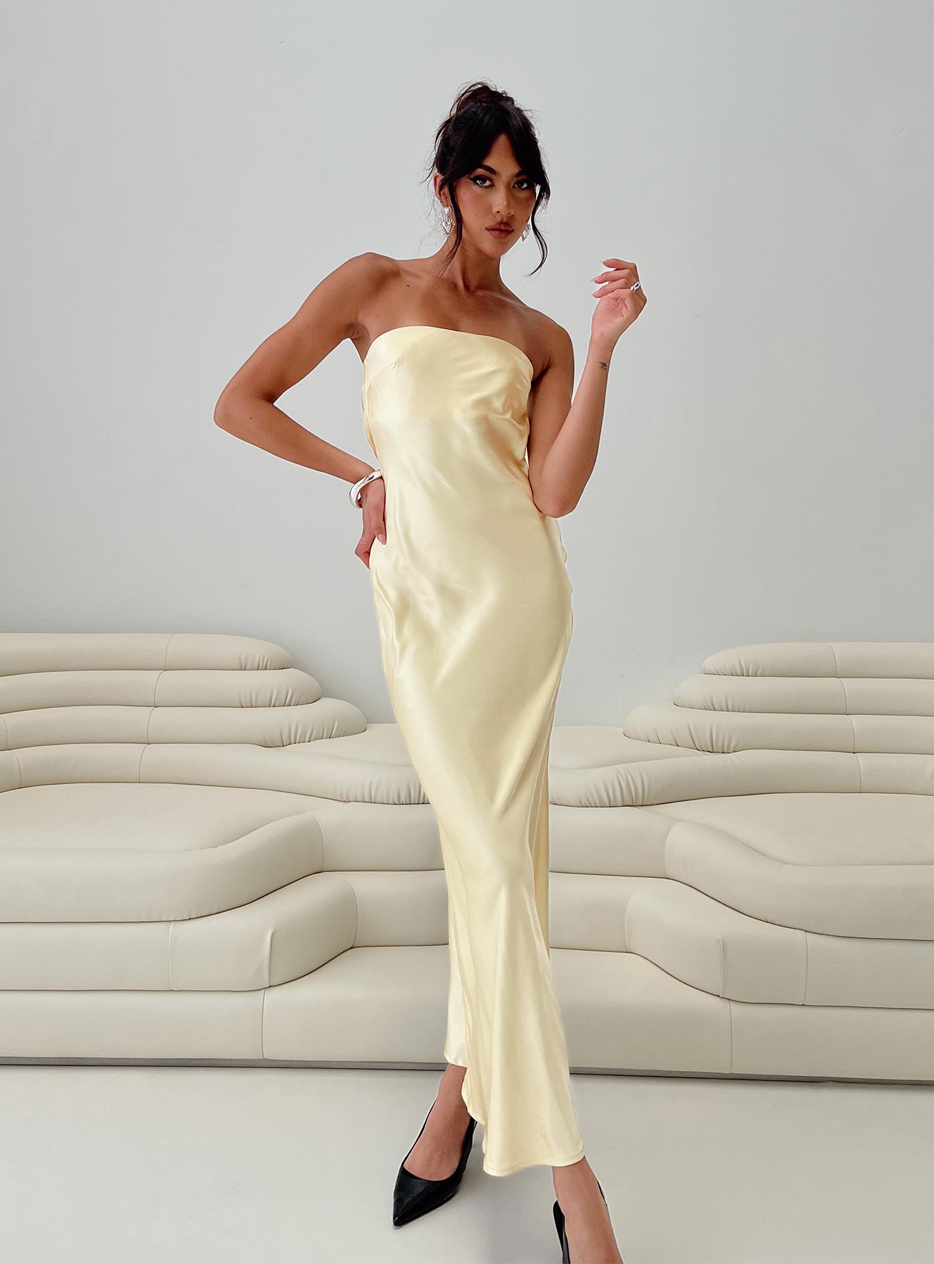 Haley Maxi Dress Yellow-Vipp Girl