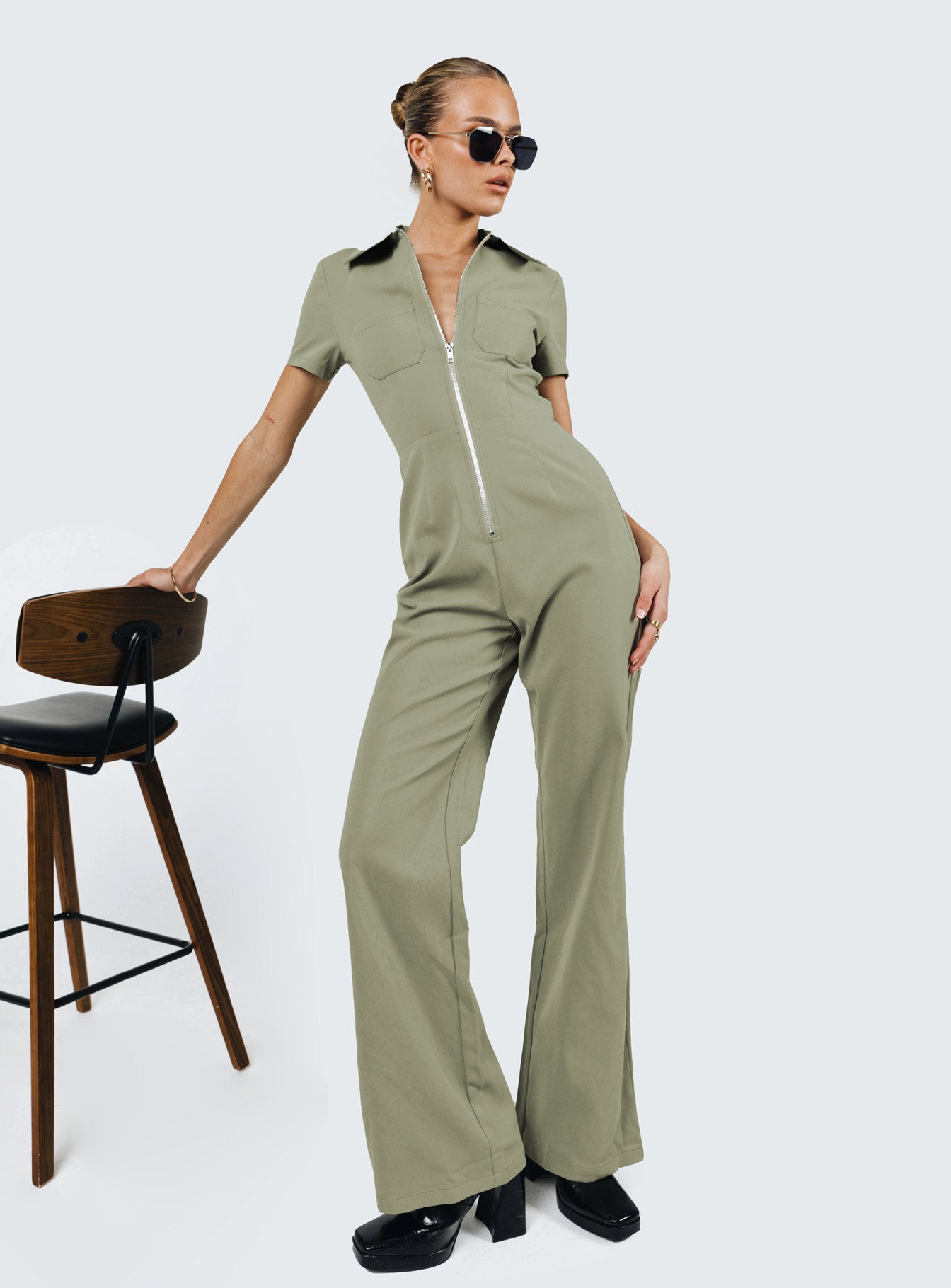 Loretta Jumpsuit Khaki-Vipp Girl