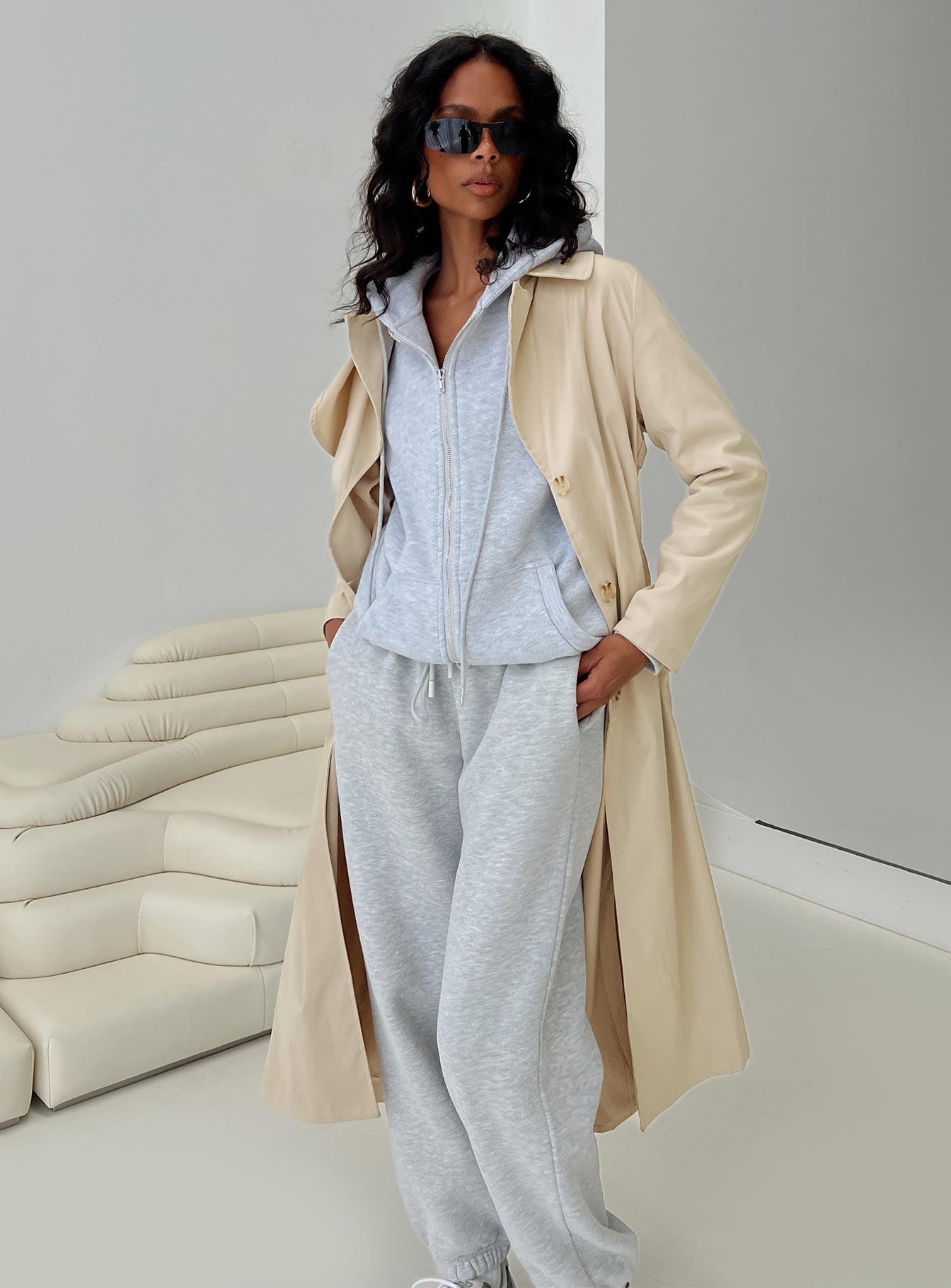 Haili Trench Coat Beige-Vipp Girl