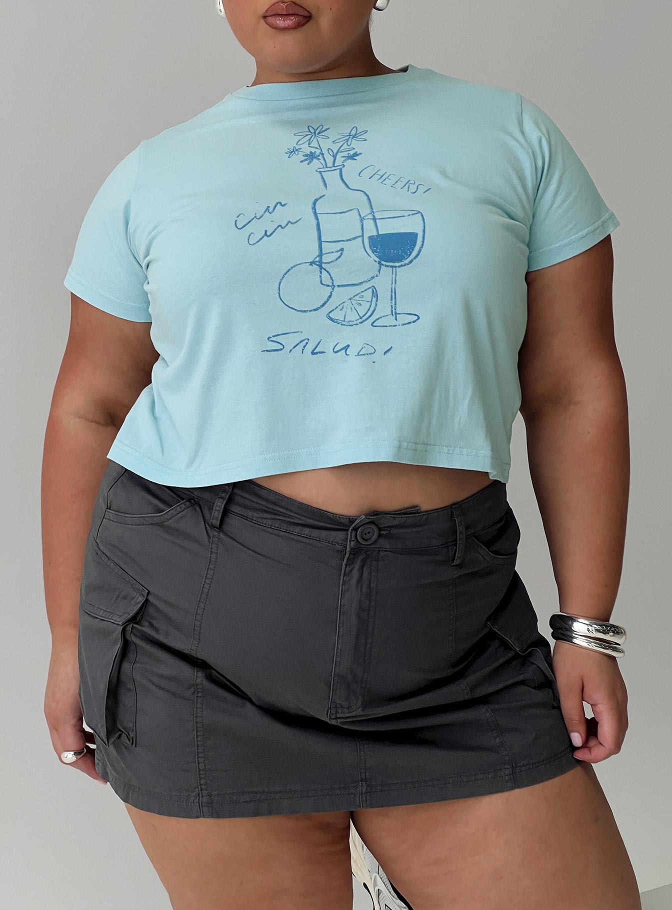 Cheers To You Tee Blue Curve-Vipp Girl