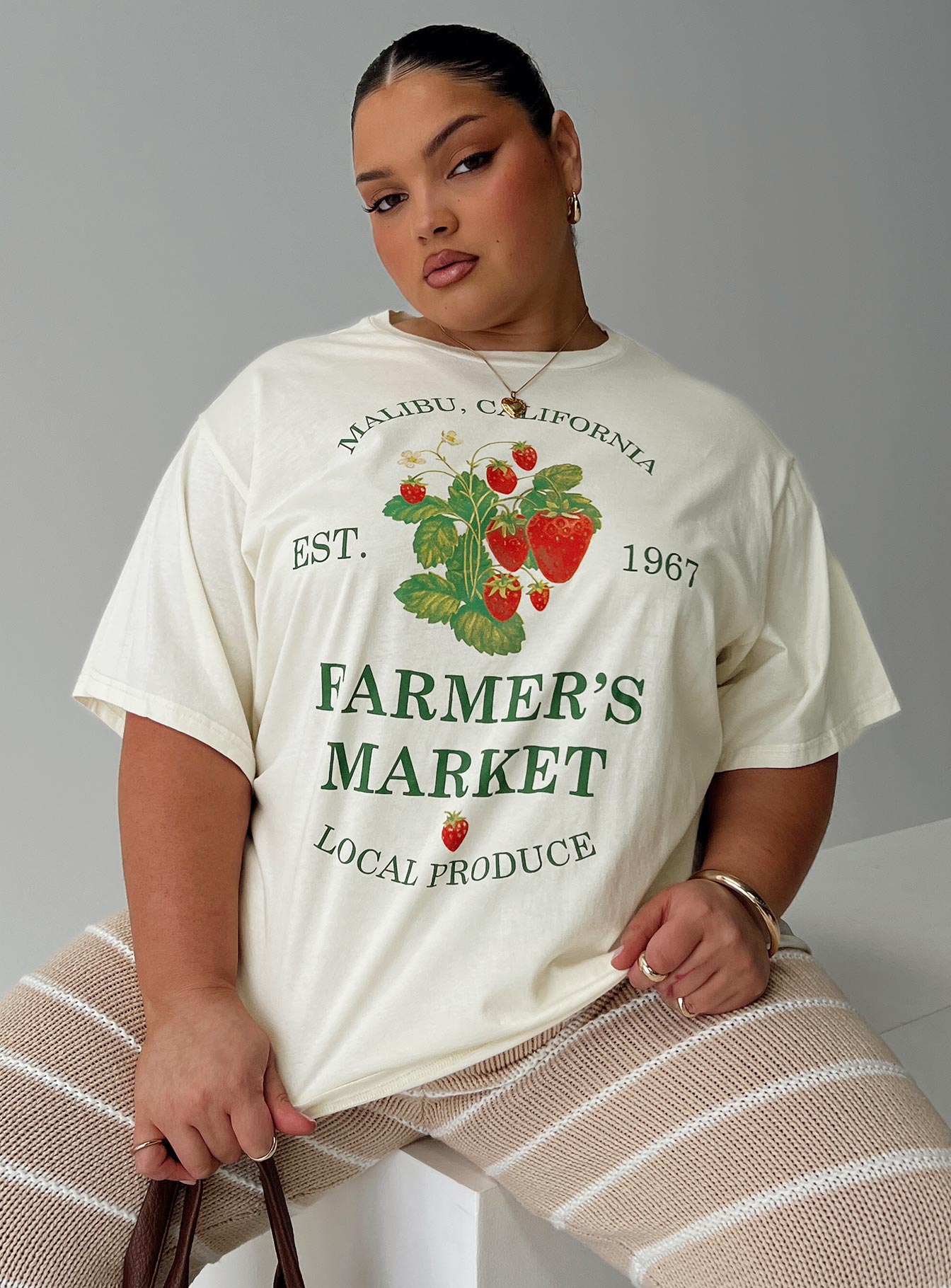Local Produce Tee Cream Curve-Vipp Girl