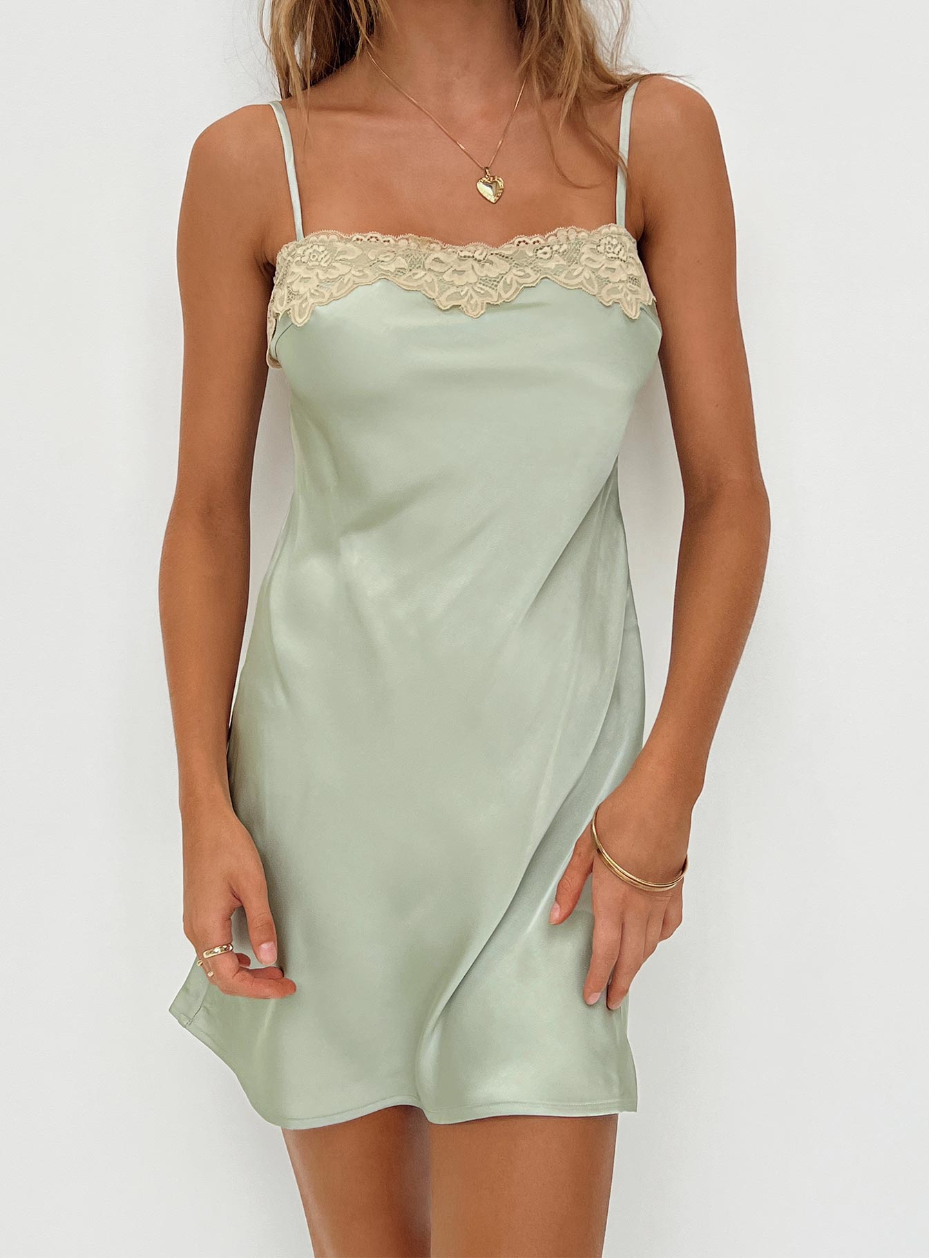 Hazell Mini Dress Sage-Vipp Girl