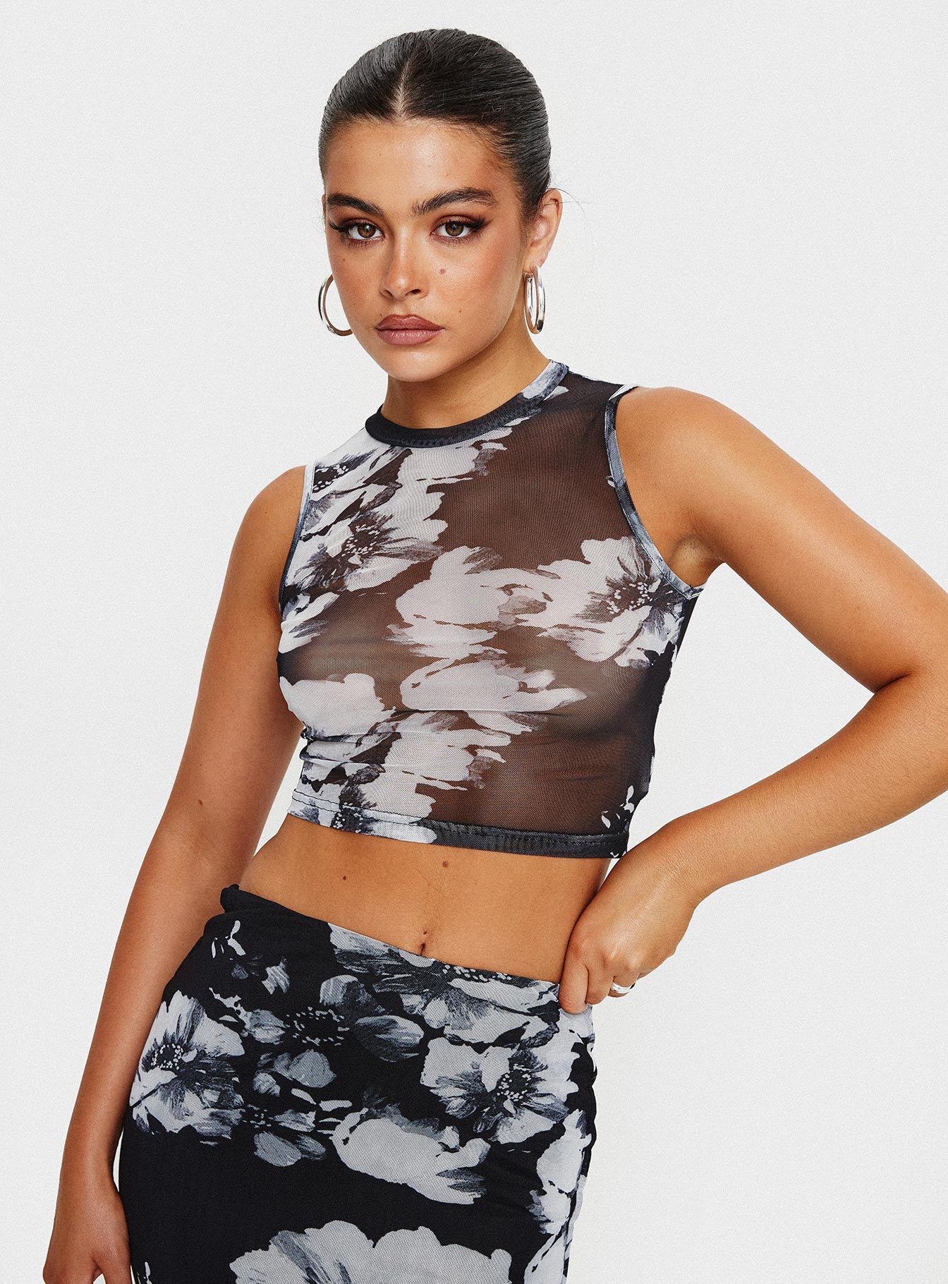 Missed Out Mesh Top Black-Vipp Girl