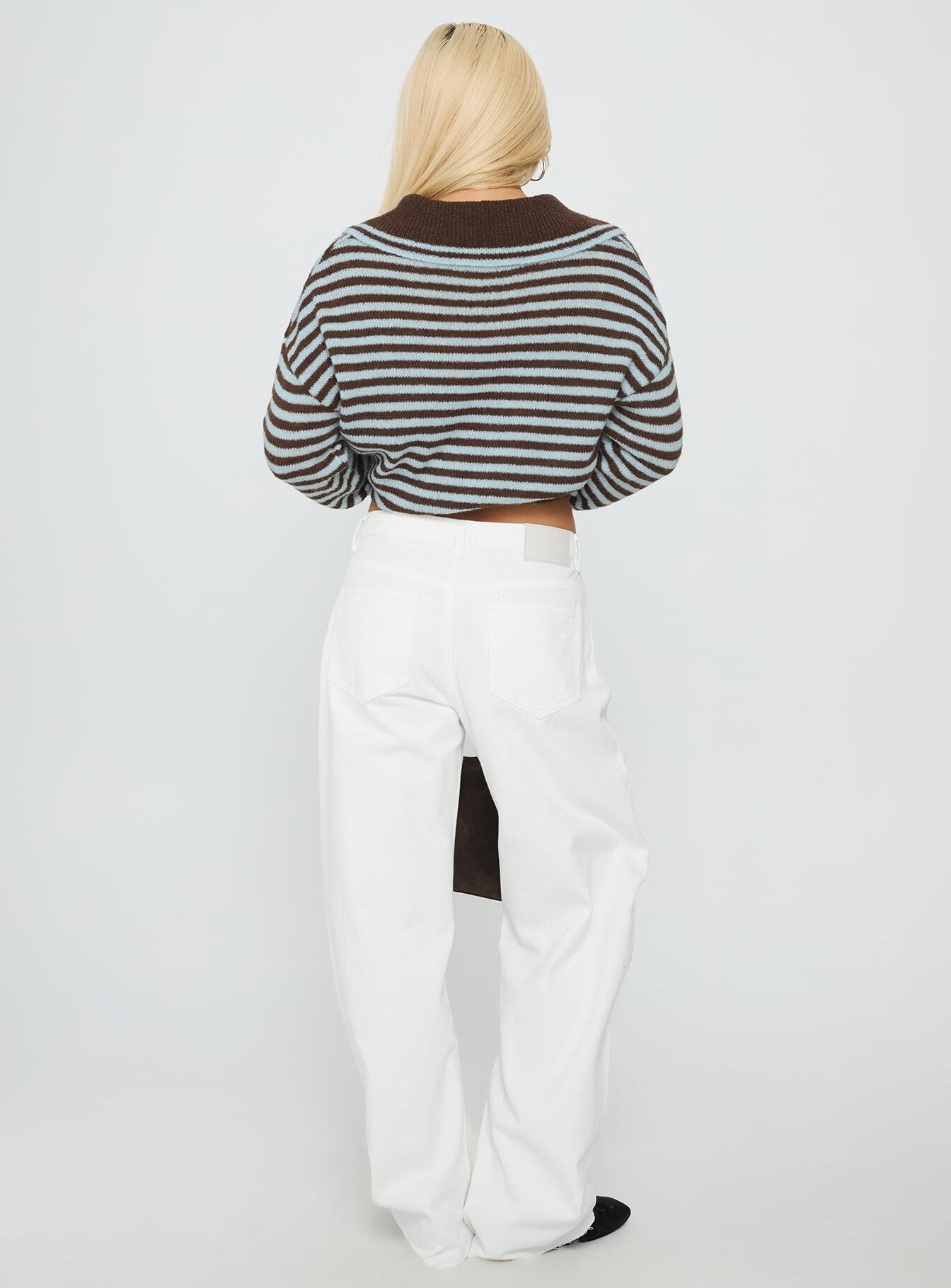 Kaio Mid Rise Barrel Leg Denim Jeans White-Vipp Girl