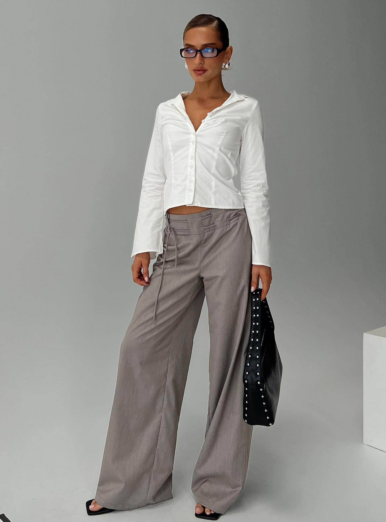 Just Have Fun Wide Leg Pant Grey-Vipp Girl