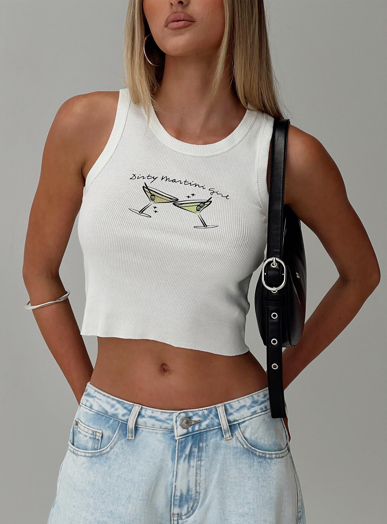 Dirty Martini Girl Tank White-Vipp Girl