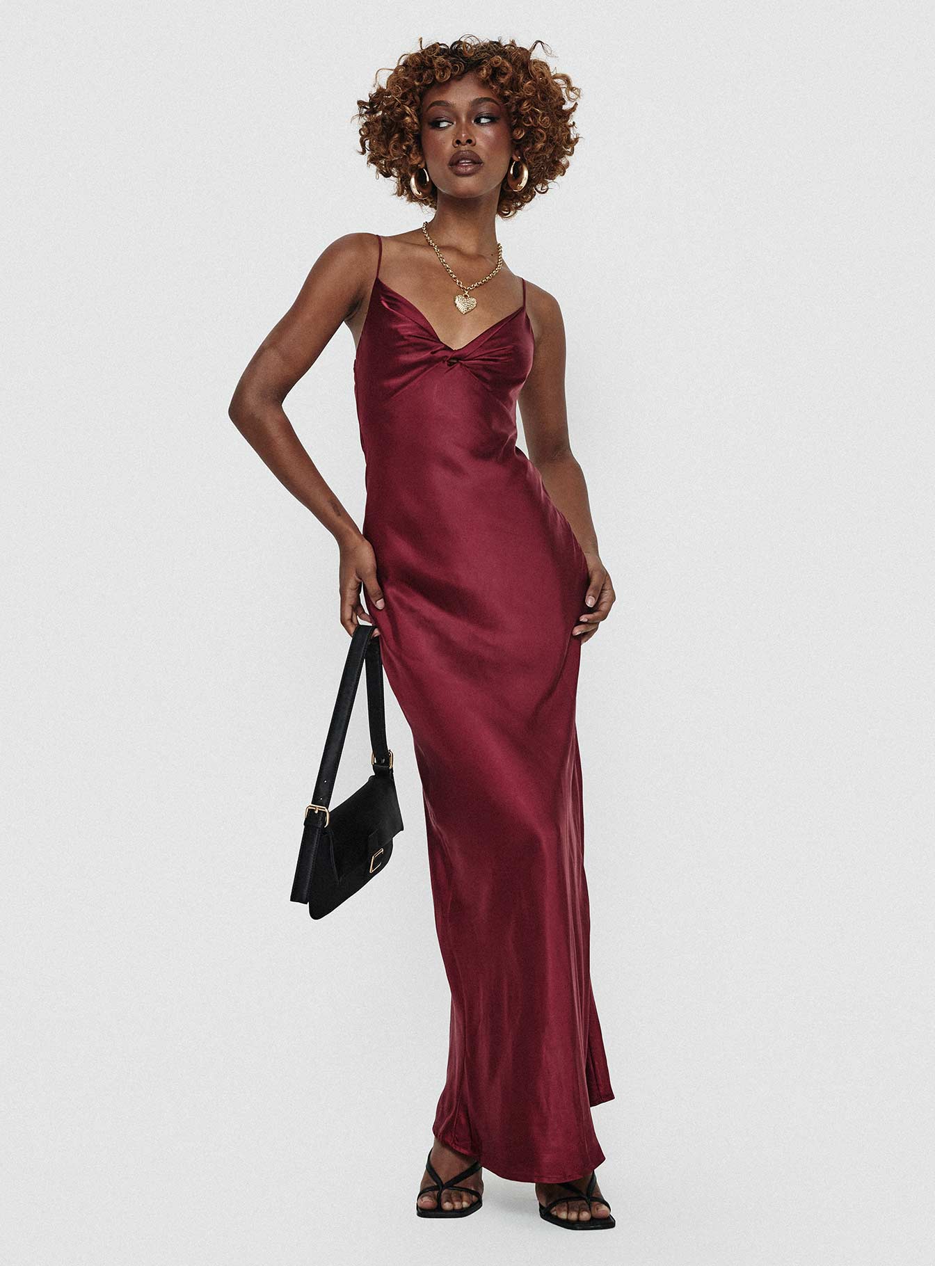 Marilyn Maxi Dress Wine-Vipp Girl