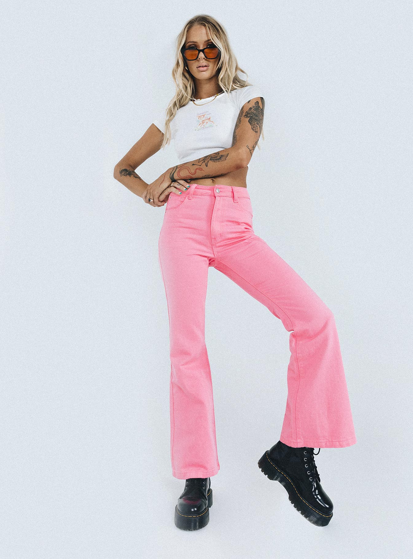 Cabarita Lounge Denim Jeans Pink-Vipp Girl