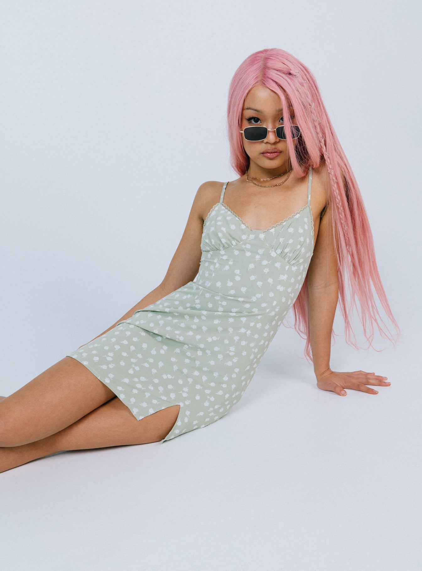 Remia Mini Dress Green-Vipp Girl