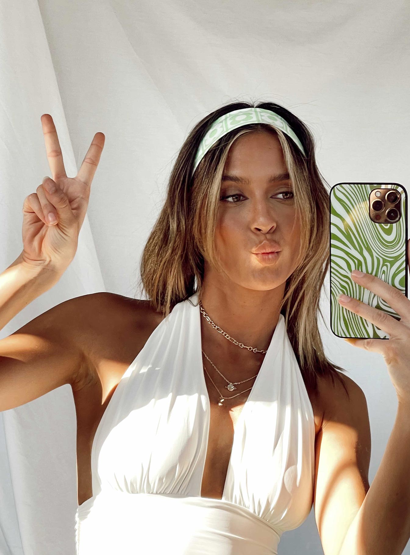 Psychedelic iPhone Case Green / White-Vipp Girl