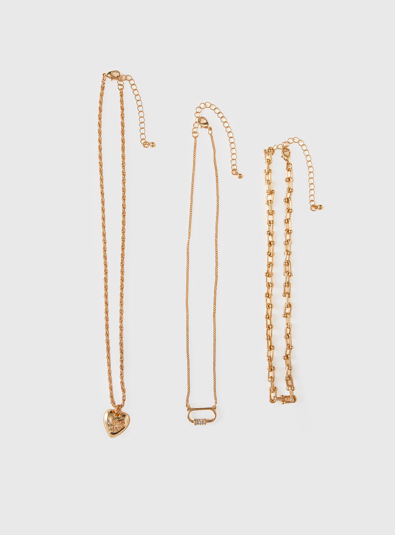 Double Date Layered Necklace Gold-Vipp Girl