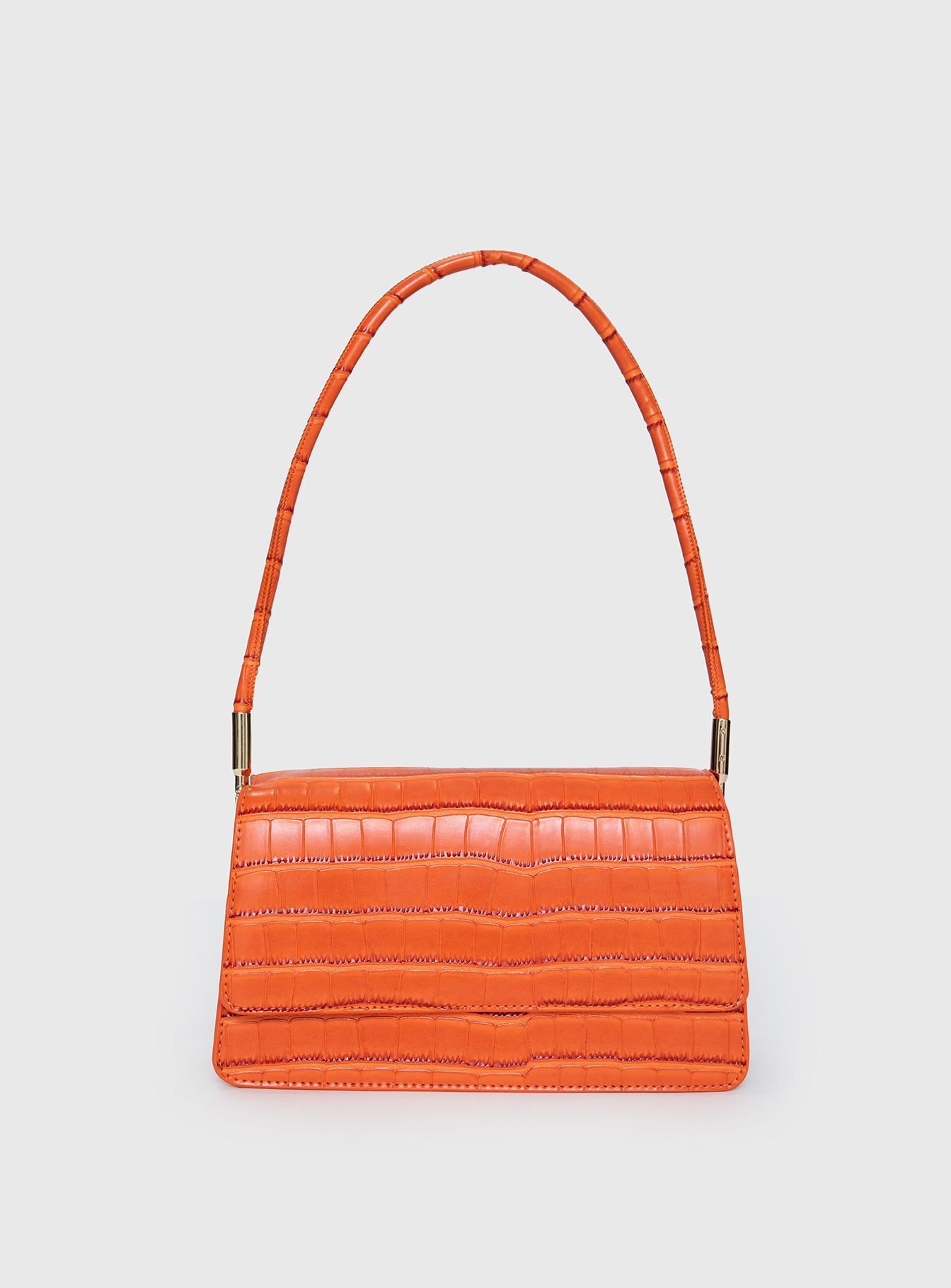 Moshe Croc Shoulder Bag Orange-Vipp Girl