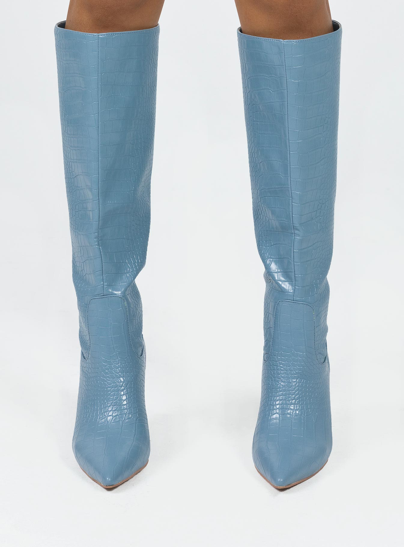 Kathleen Knee High Boot Blue-Vipp Girl
