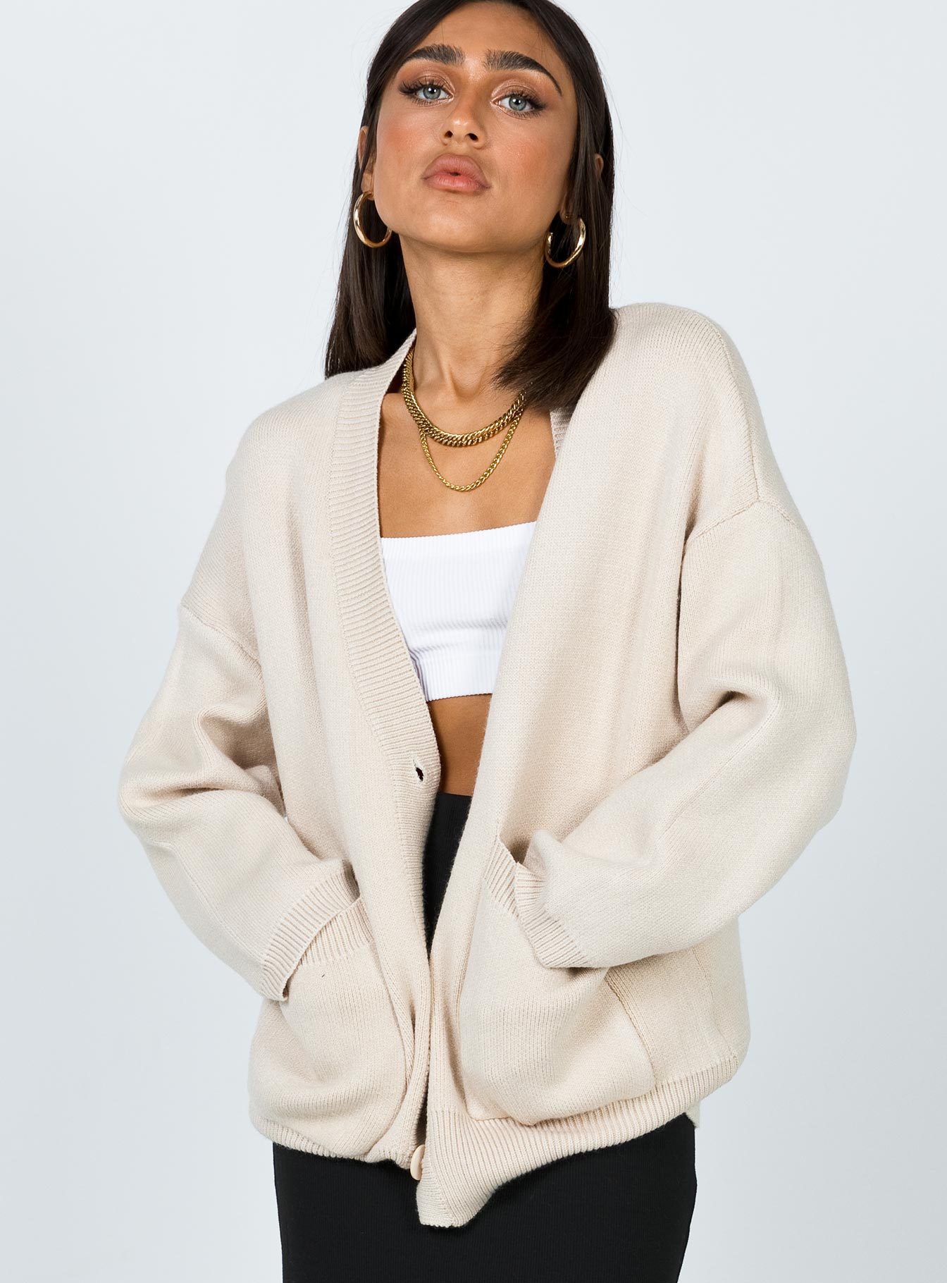 Burke Cardigan Cream-Vipp Girl