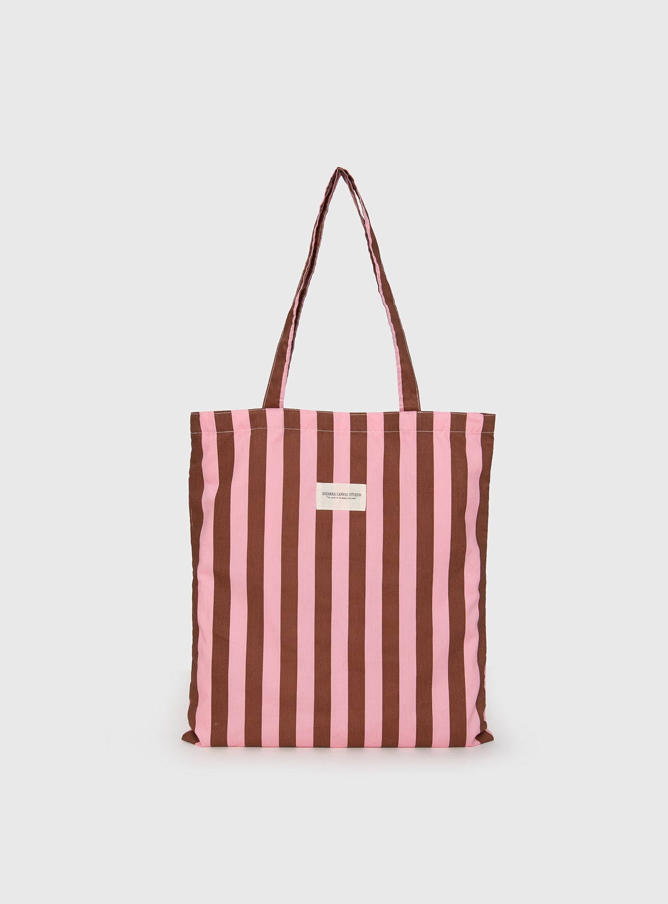 Lelande Striped Tote Bag Pink/brown-Vipp Girl