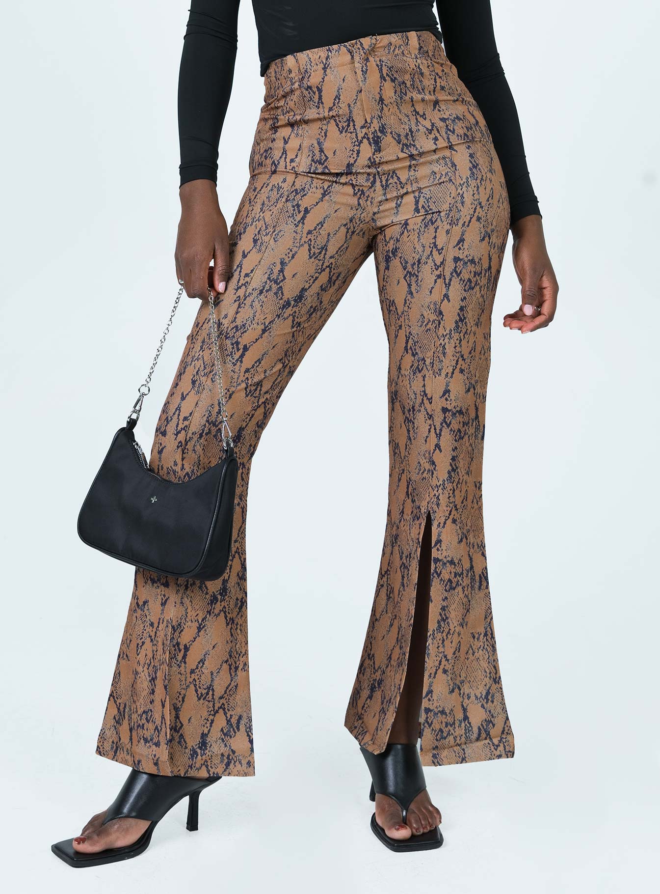 Devotion Snake Print Pants Brown-Vipp Girl