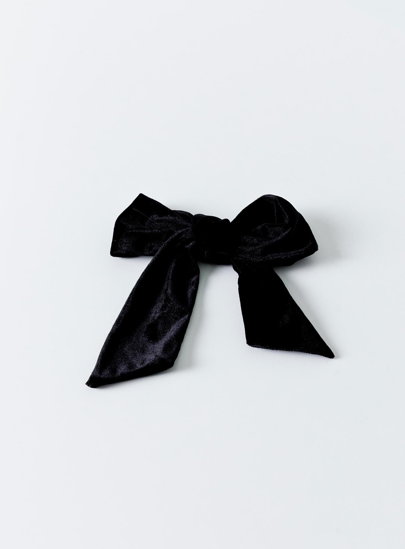 Dover Velvet Bow Hair Clip Black-Vipp Girl