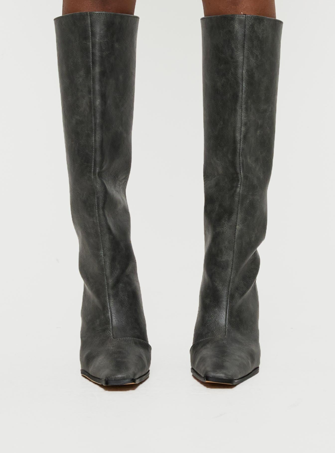 Cecil Knee High Boots Charcoal-Vipp Girl