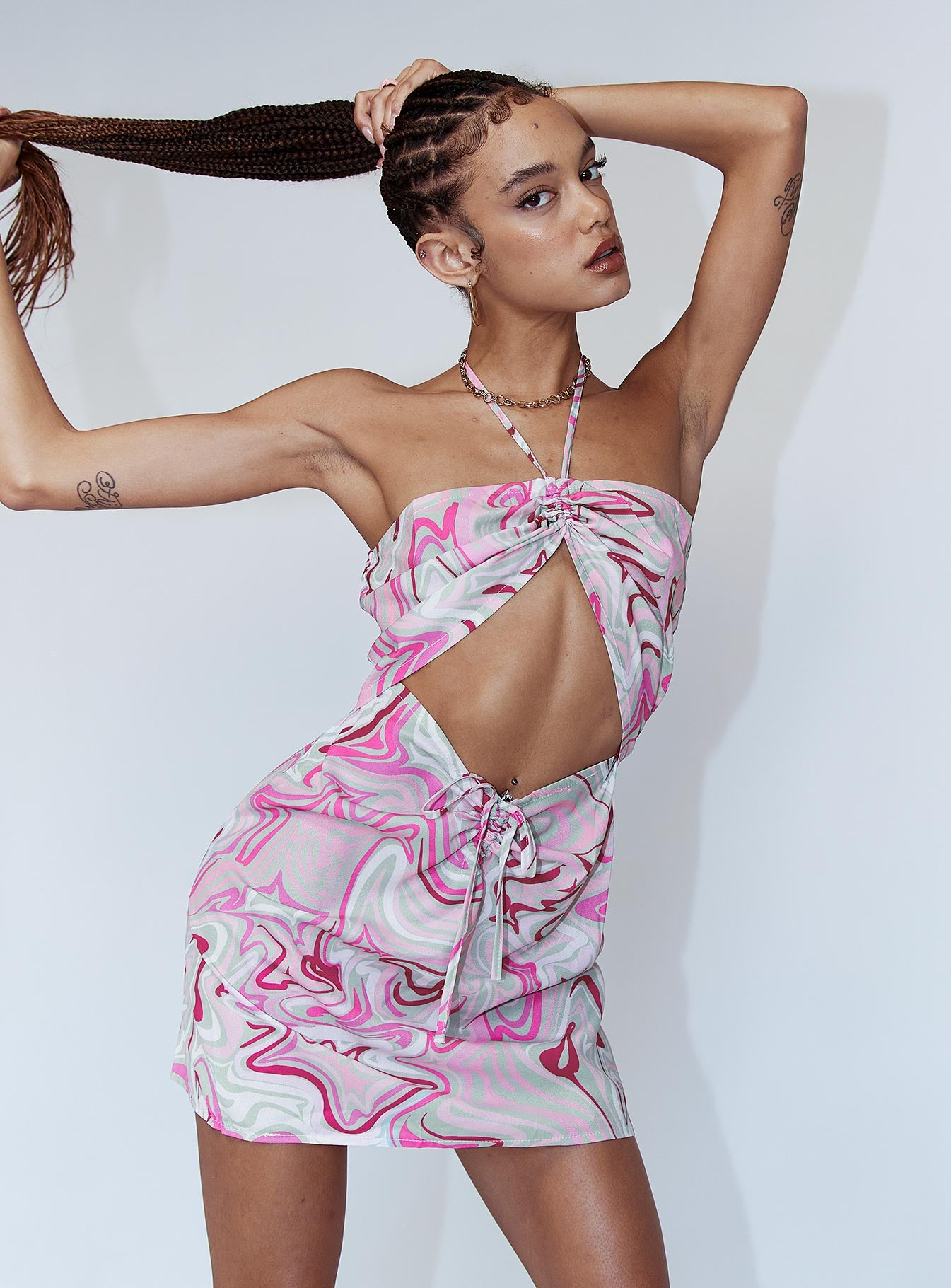 Dixie Mini Dress Pink-Vipp Girl