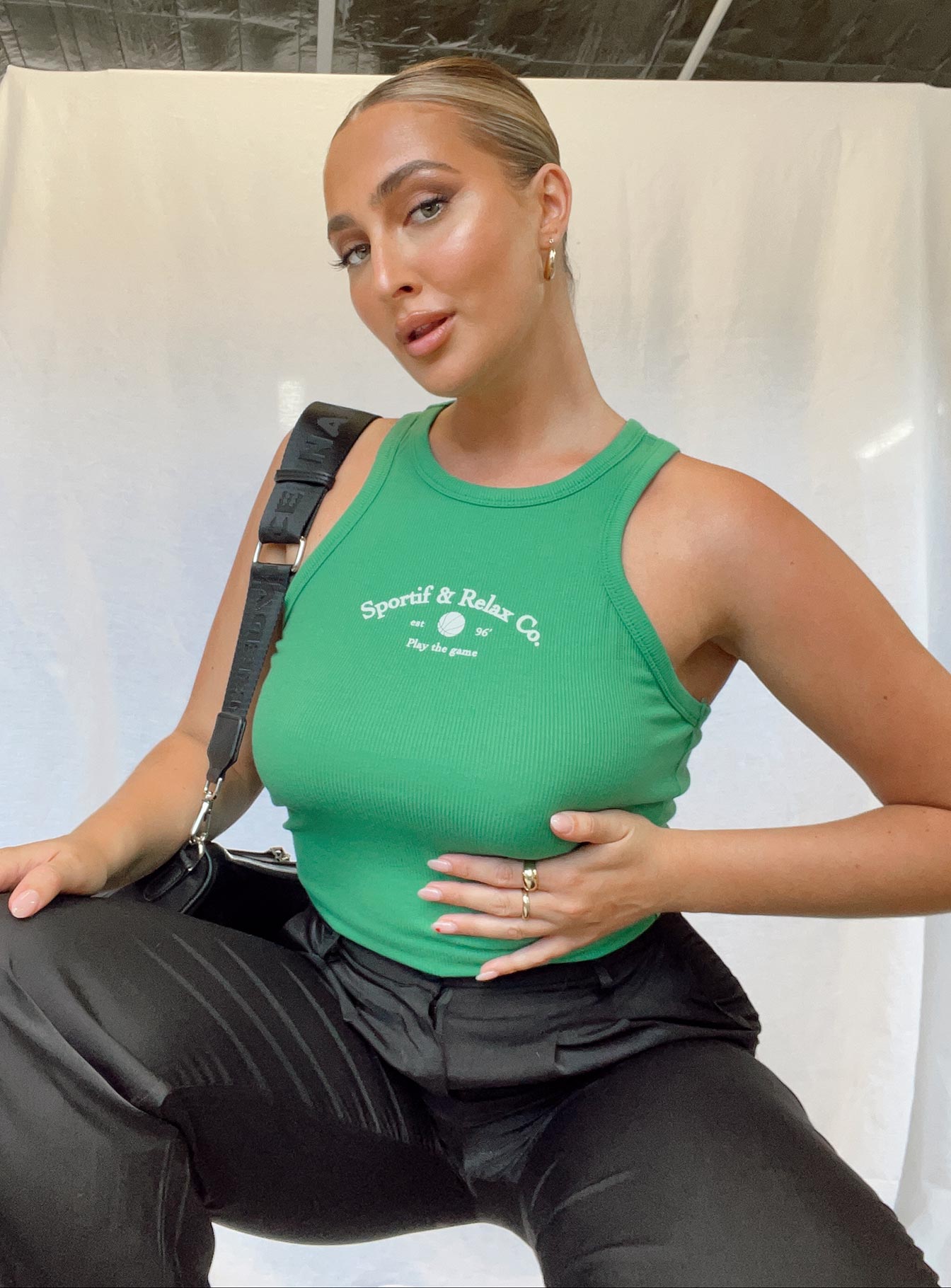 Play The Game Tank Top Green-Vipp Girl