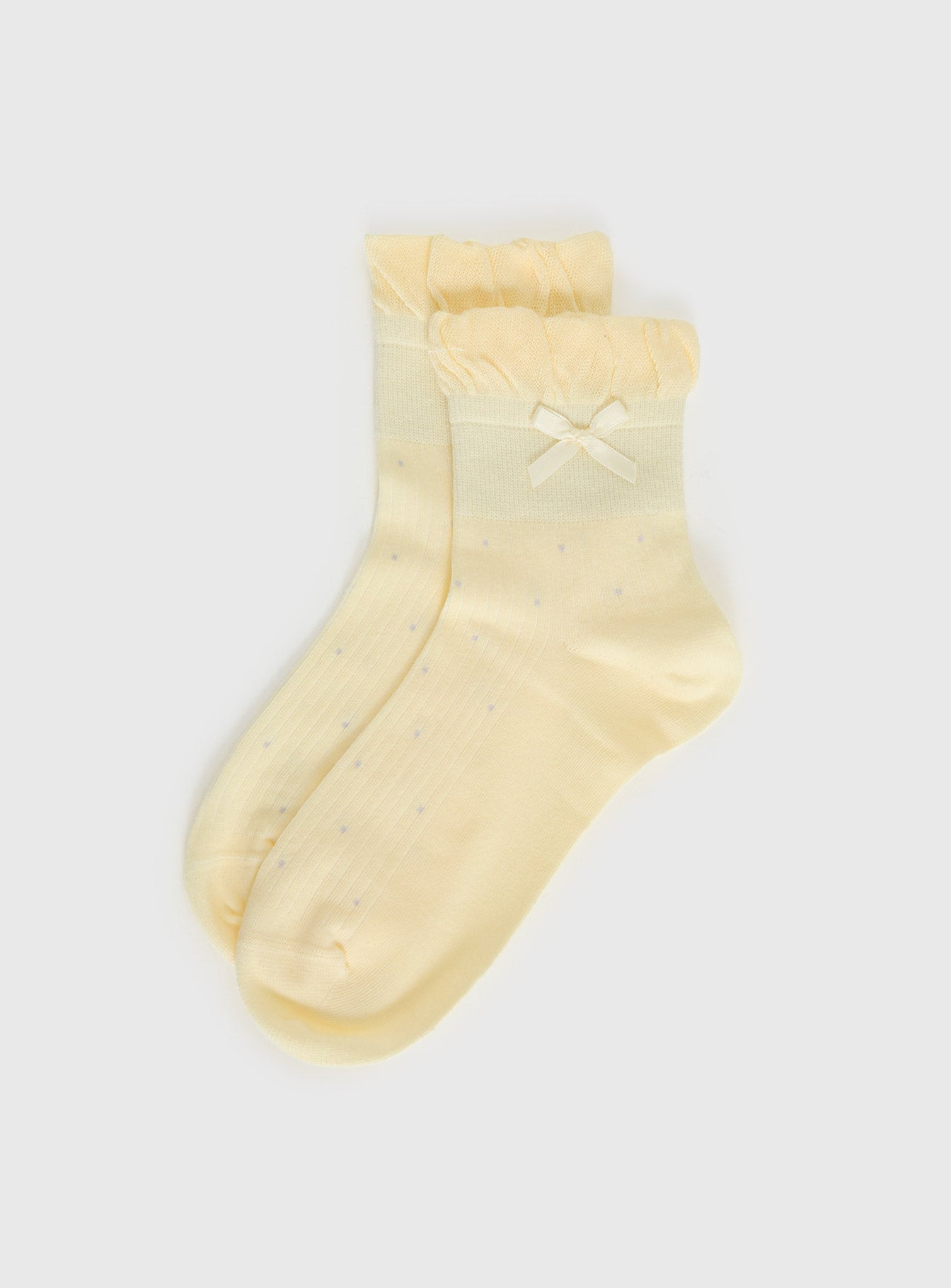 Ceyla Frill Socks Yellow Polka-Vipp Girl