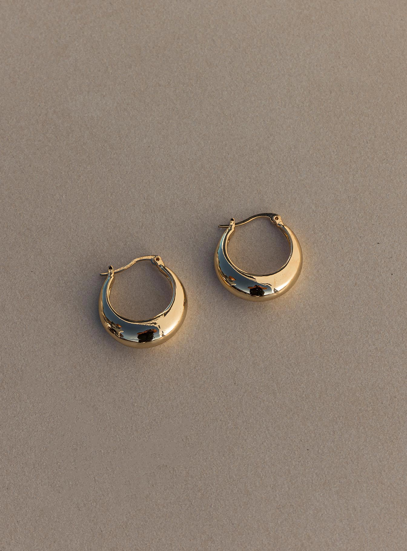Garson Gold Plated Hoop Earrings-Vipp Girl