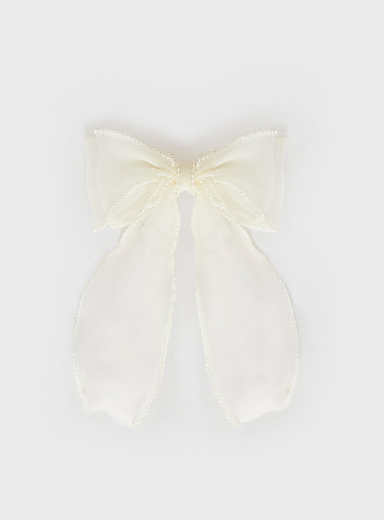 Emorie Hair Bow White-Vipp Girl