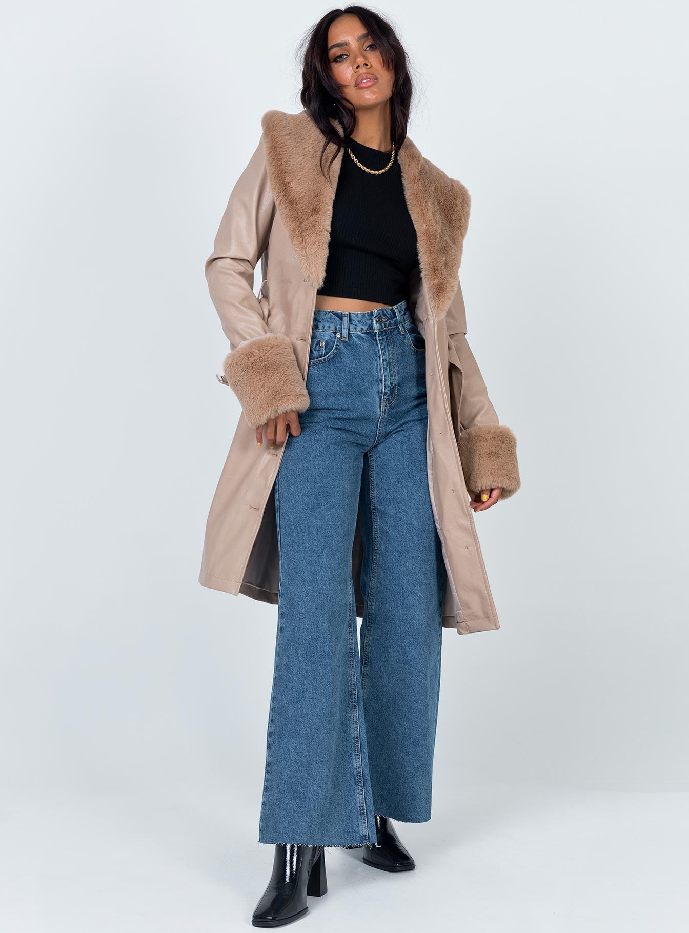 Brooklyn Long Coat Tan-Vipp Girl