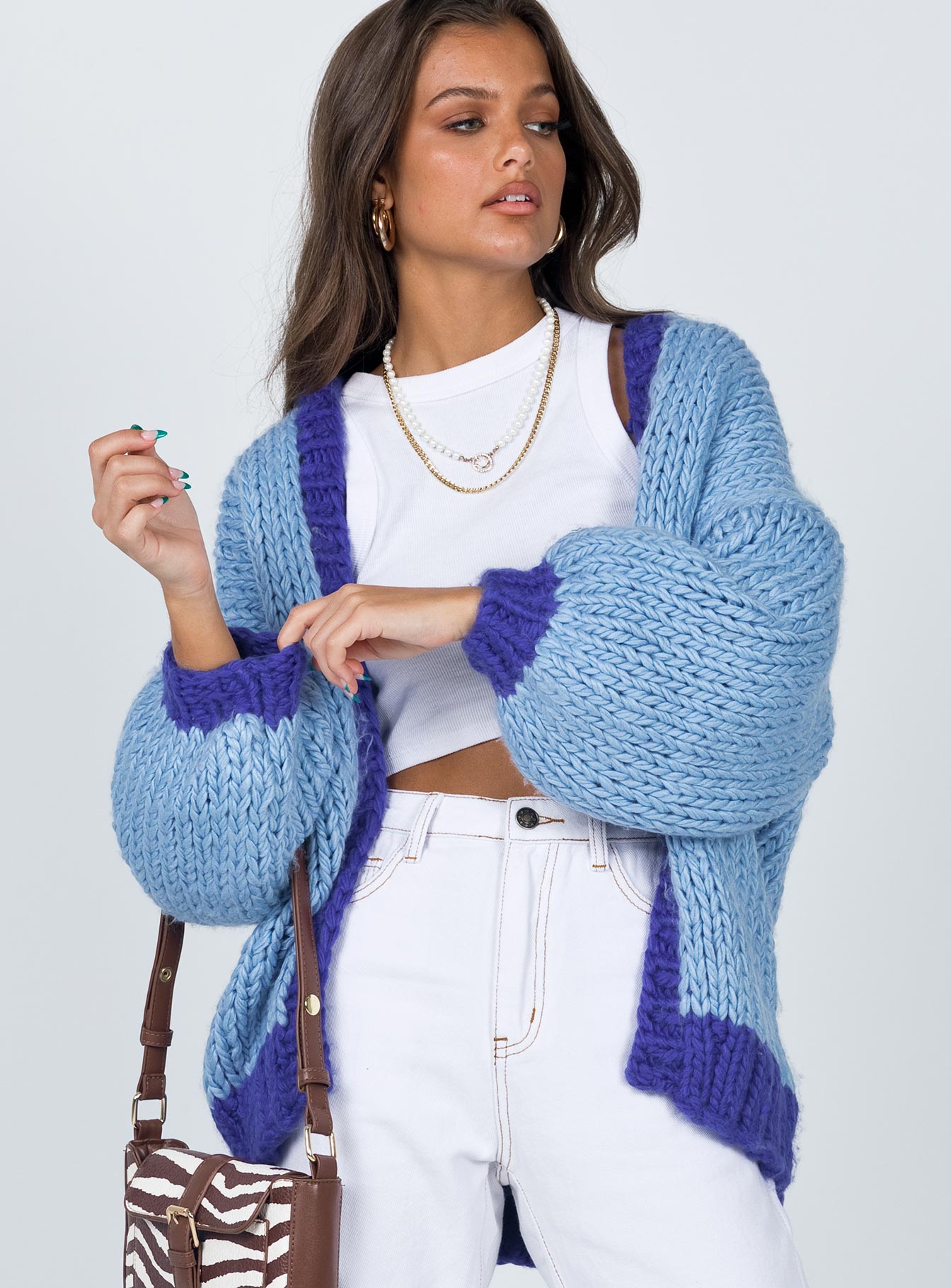 Lester Knit Cardigan Blue-Vipp Girl