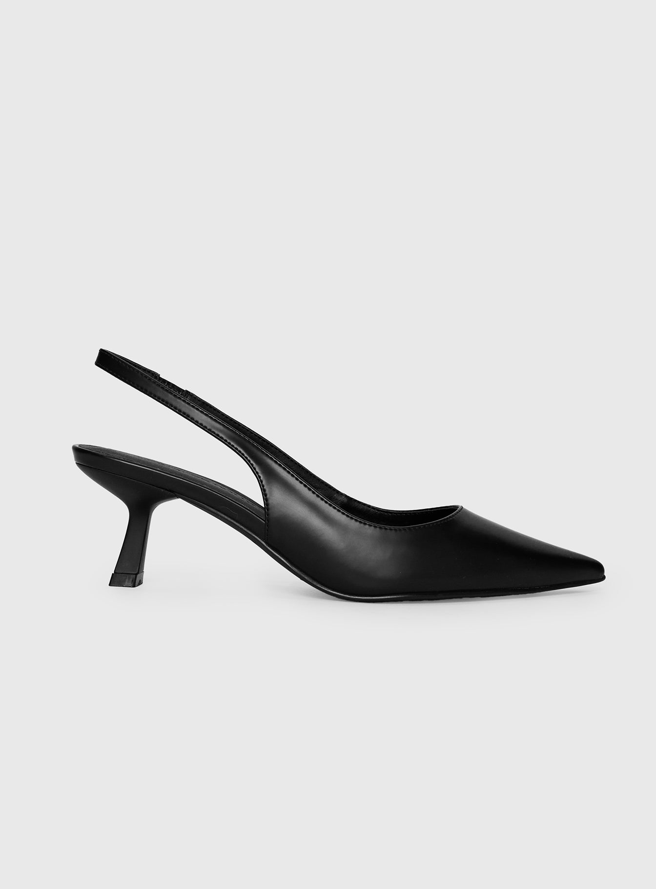 Denalia Pointed Toe Heels Black Matte-Vipp Girl