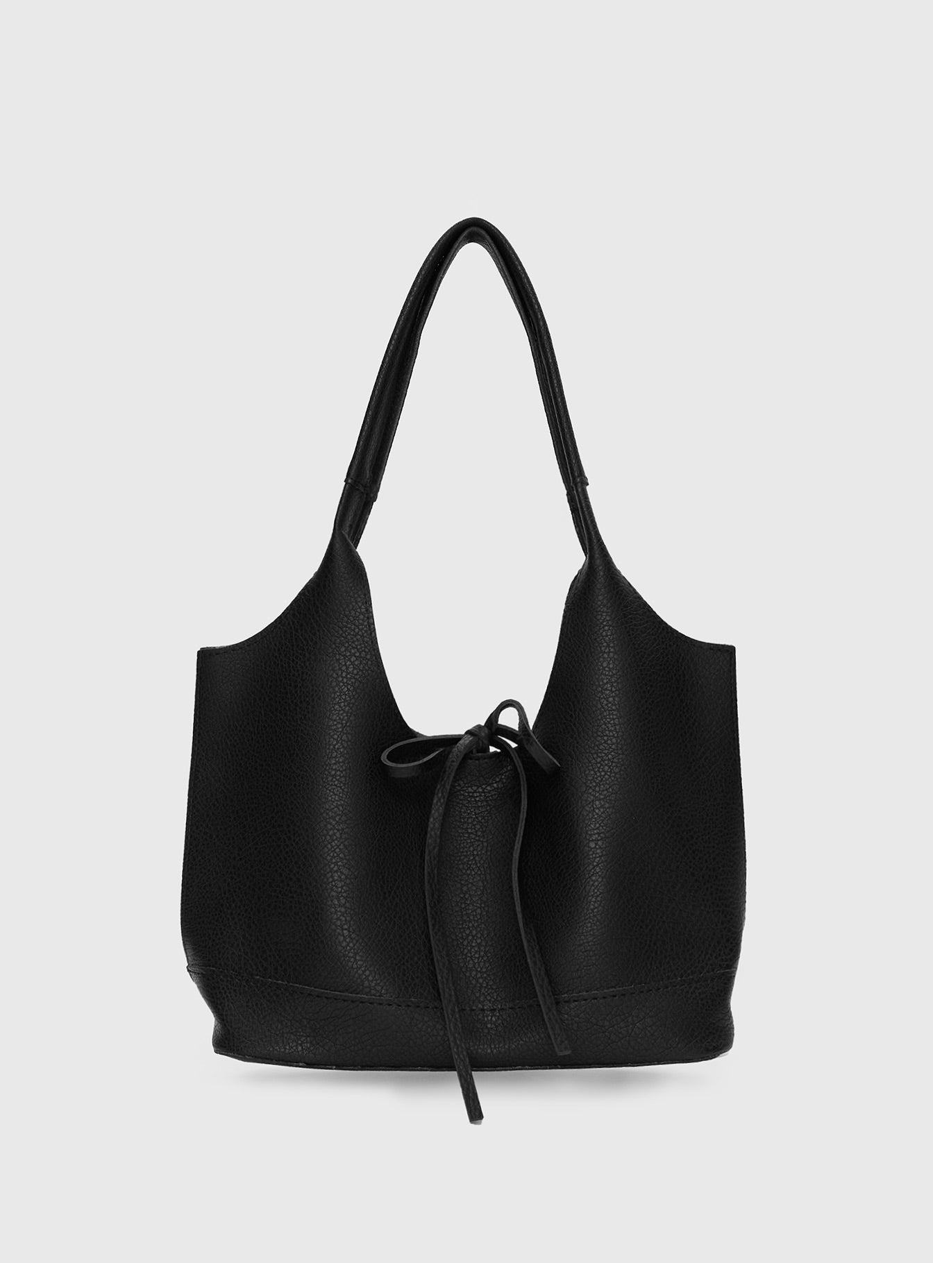 Nonstop Bow Detail Shoulder Bag Black-Vipp Girl