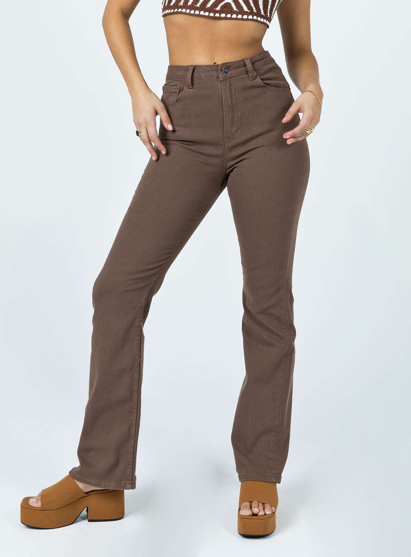 Motel Bootleg Jeans Rich Brown-Vipp Girl