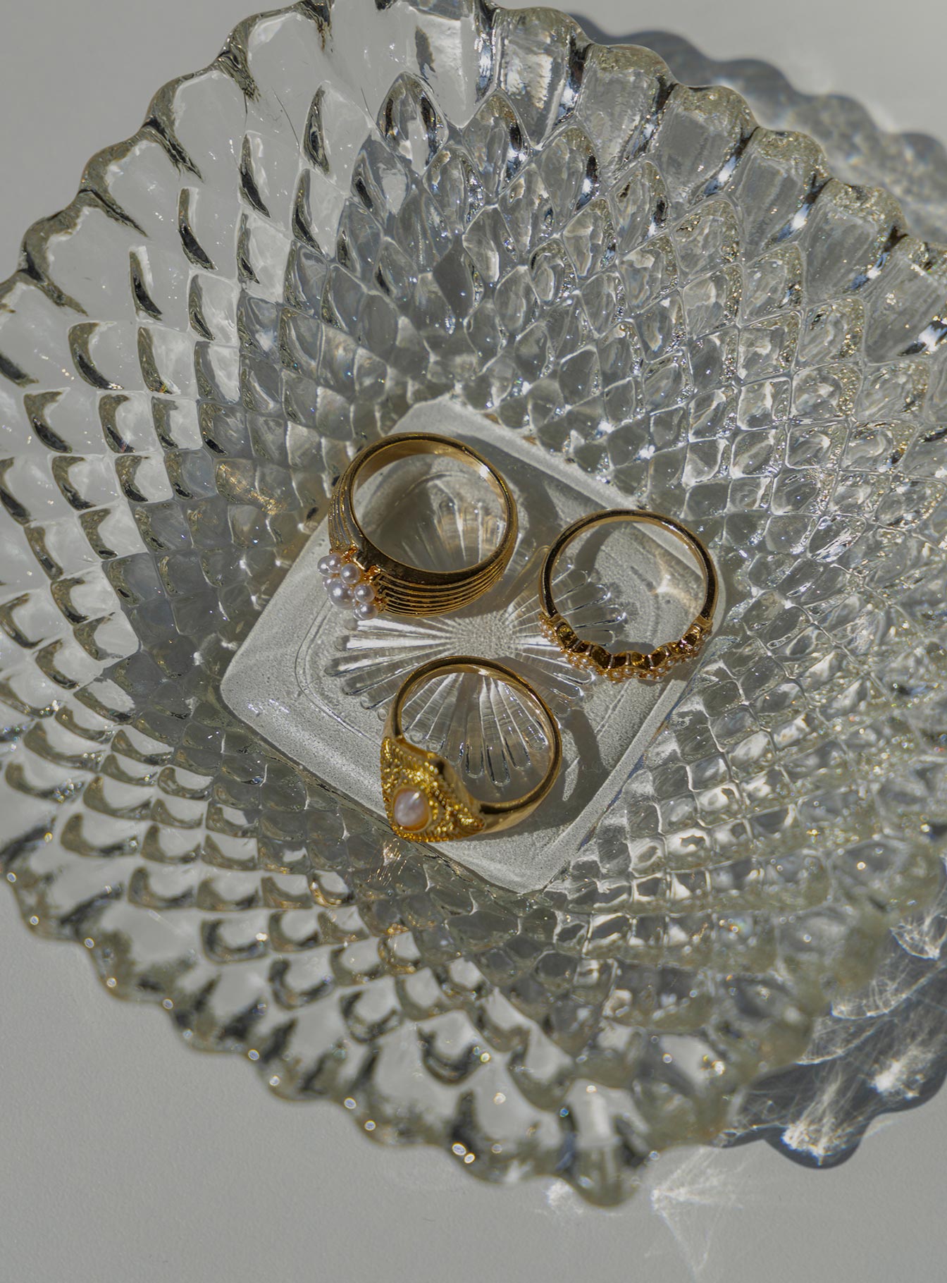 Lennix Pearl Ring Pack Gold / White-Vipp Girl