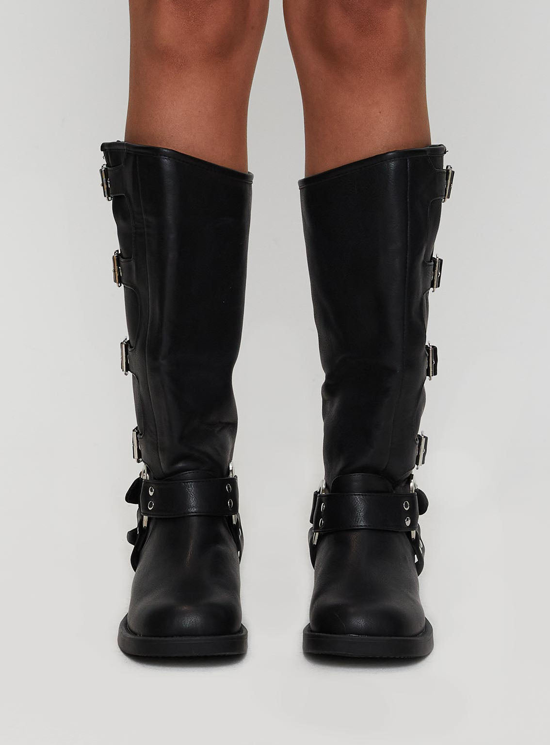 Buckle Down Boots Black-Vipp Girl