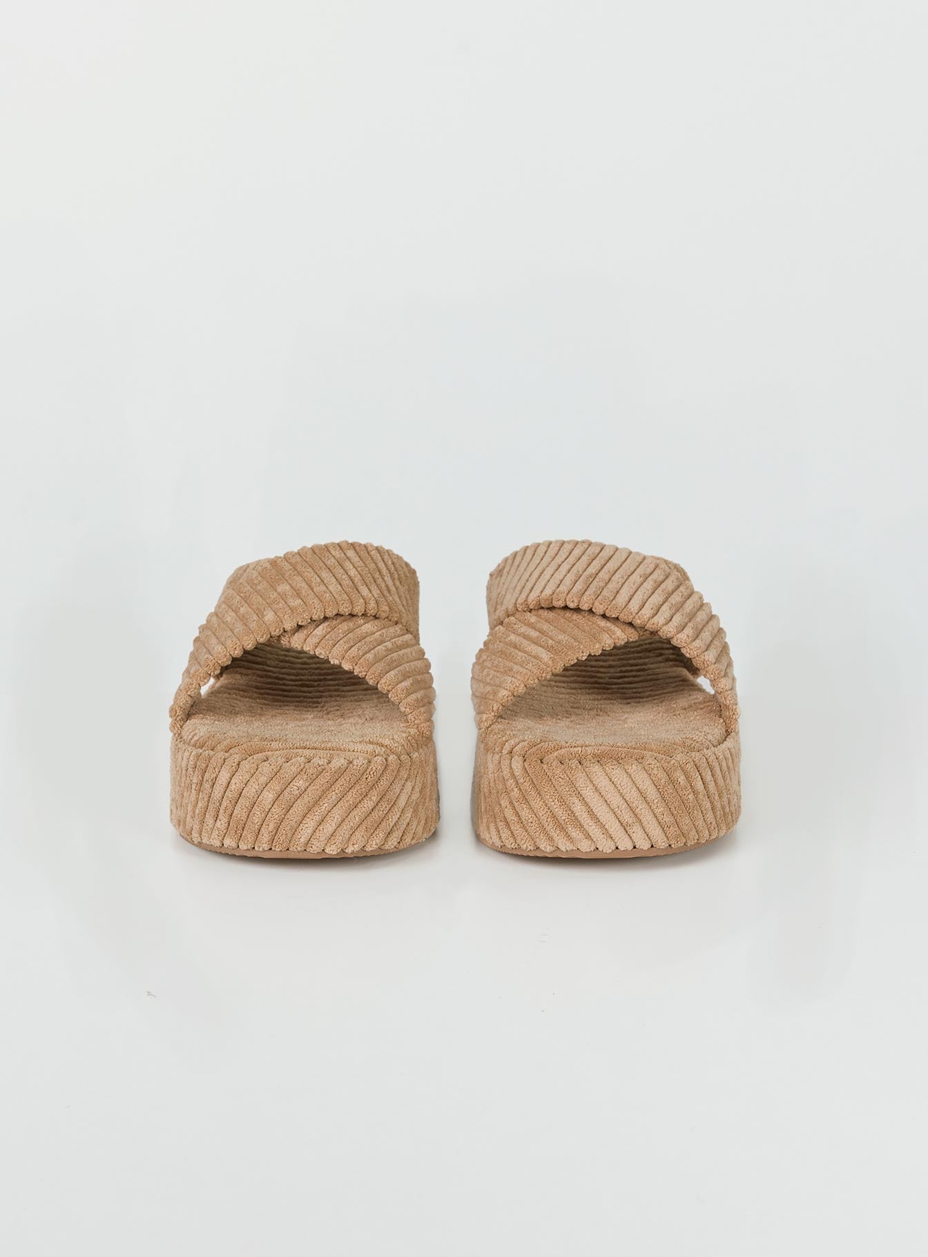 Kora Corduroy Sandals Beige-Vipp Girl