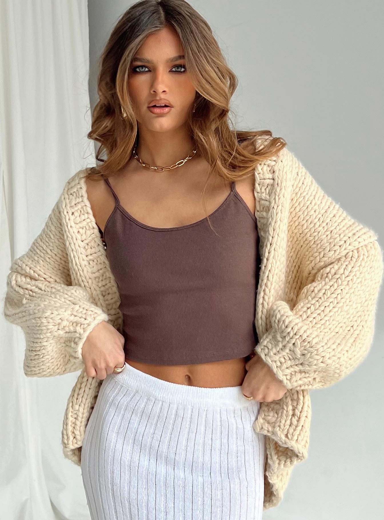 Lester Knit Cardigan Cream-Vipp Girl