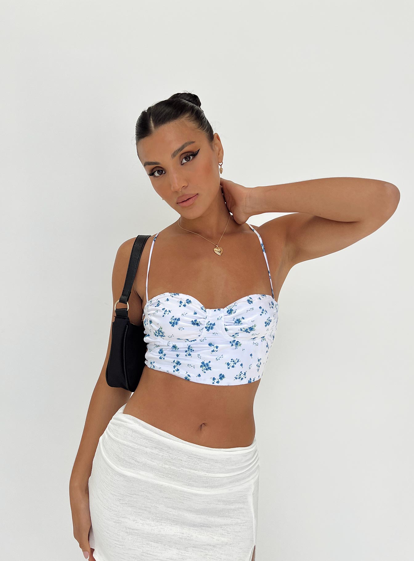 Durell Top White / Floral-Vipp Girl