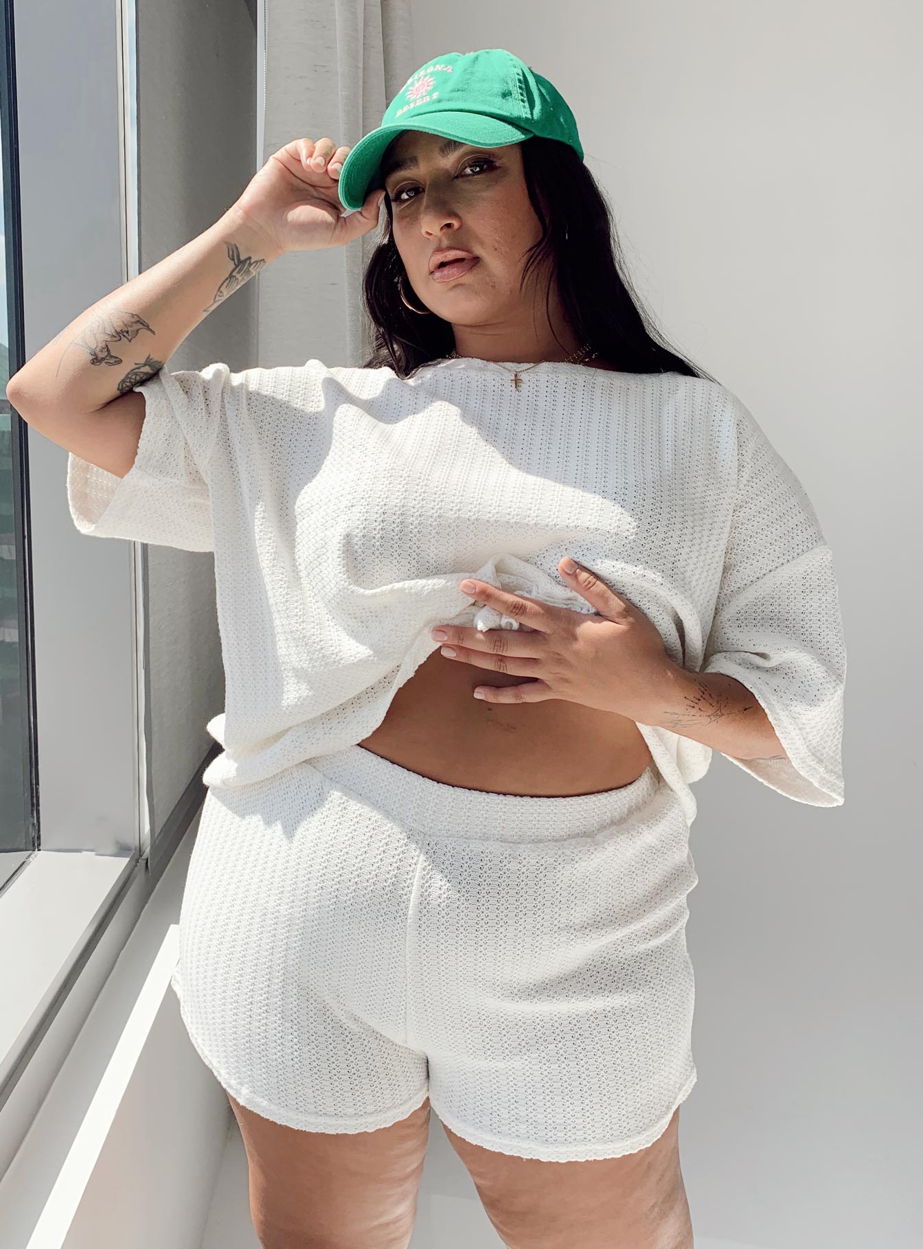 Cammie Knit Set White Curve-Vipp Girl