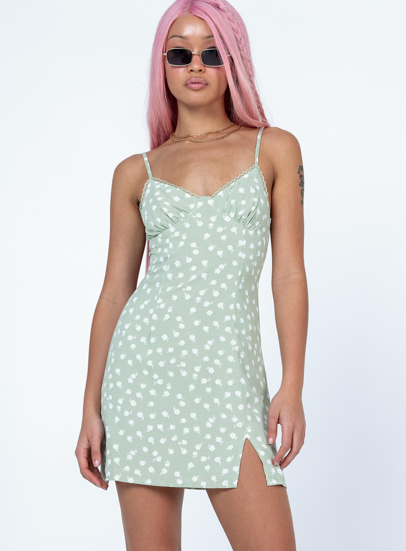 Remia Mini Dress Green-Vipp Girl